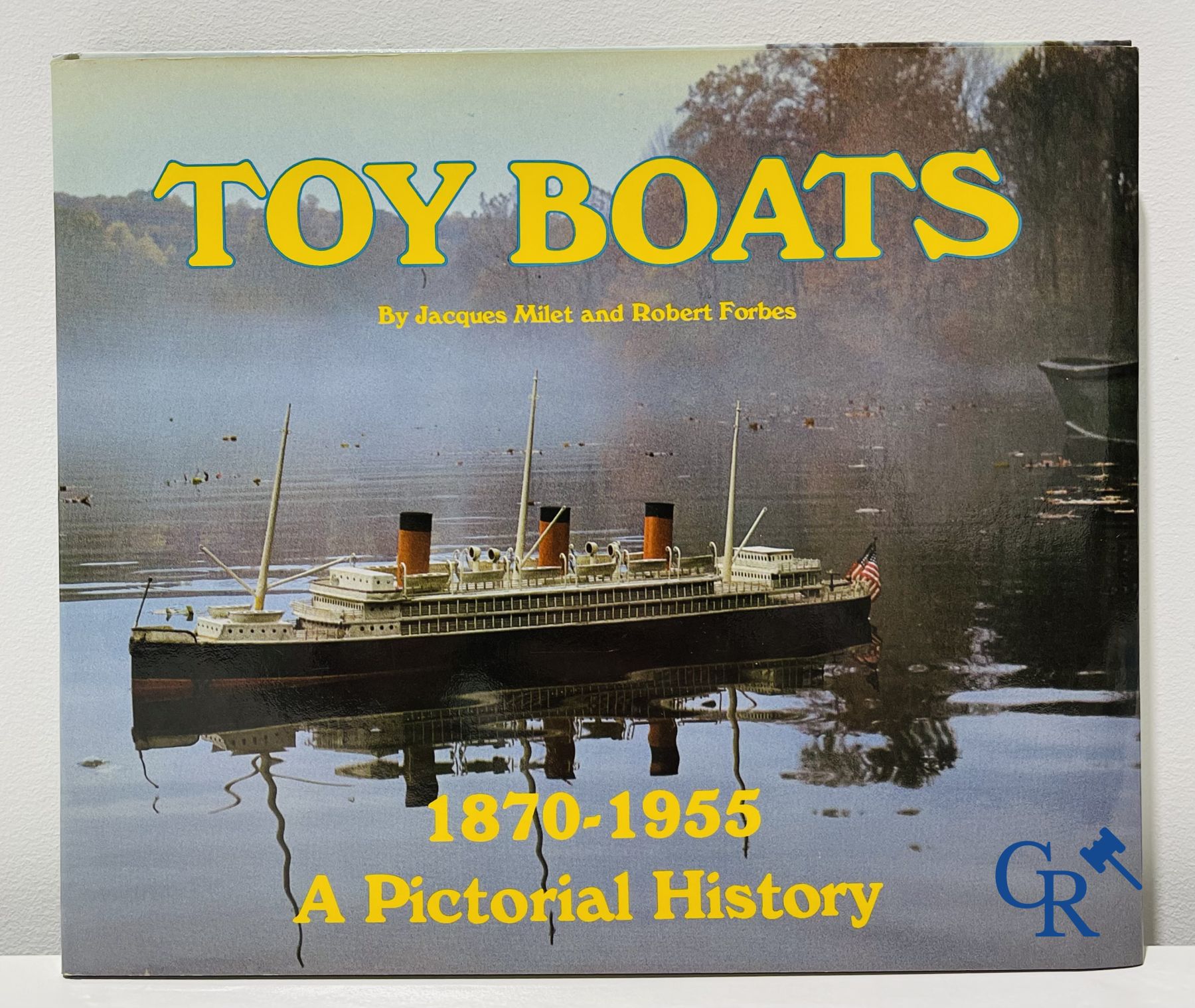 Old toys: Jacques Milet. 4 books on toy boats and 2 original drawings by Jacques Milet.