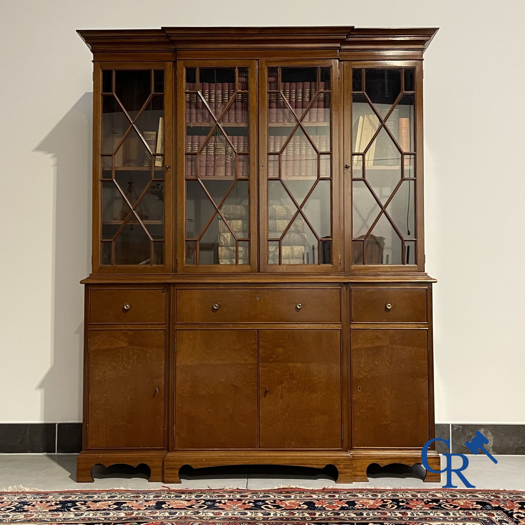 The Coene brothers Kortrijk. Mahogany bookcase.