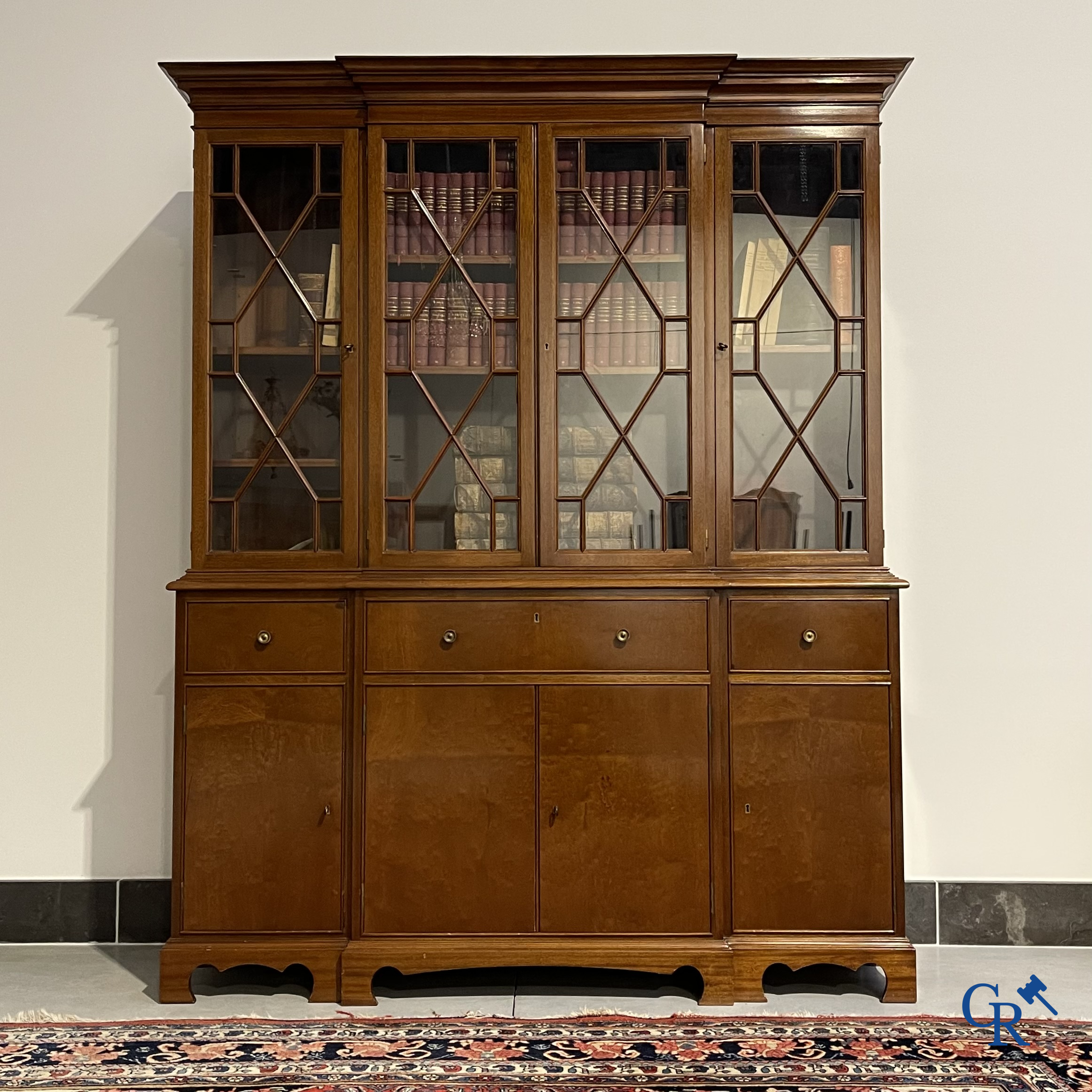 The Coene brothers Kortrijk. Mahogany bookcase.