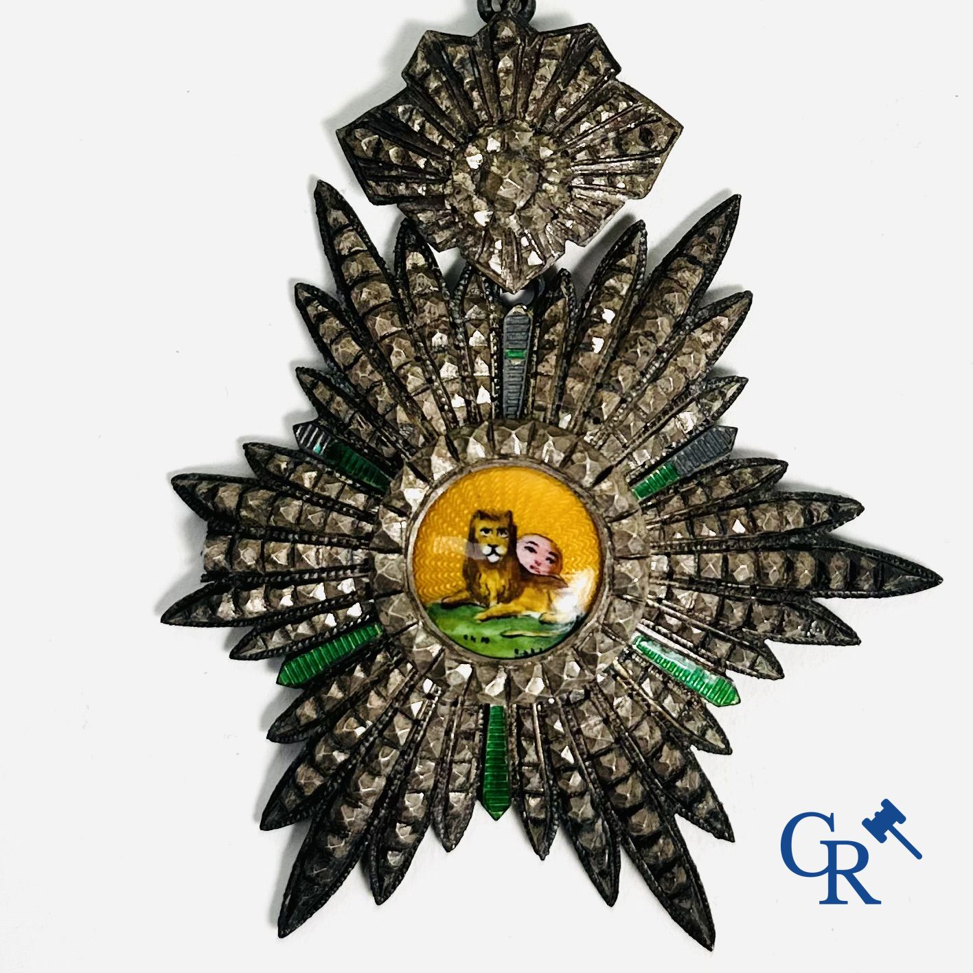 Médailles - Ordre Royal - Décorations militaires: Iran - Perse: Bijoux de commandeur en argent.