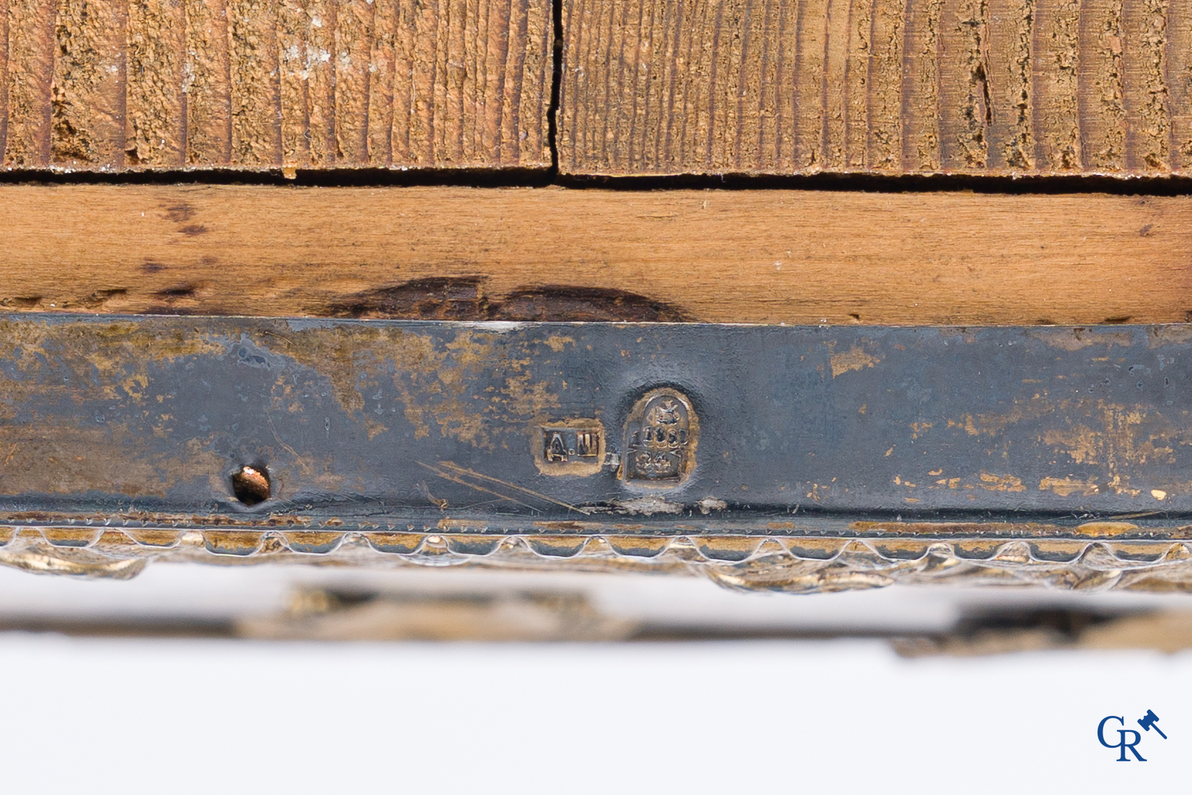 Russisch werk. De geboorte van Jezus. Grote Russische icoon met zilver oklad. Zilvergehalte 84 en gedateerd 1883.