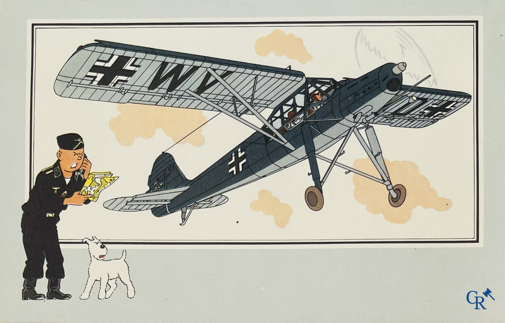 Hergé, L'Aviation Guerre 1939-1945. Collection Voir et Savoir. Copyright 1953. Lombard Brussel.