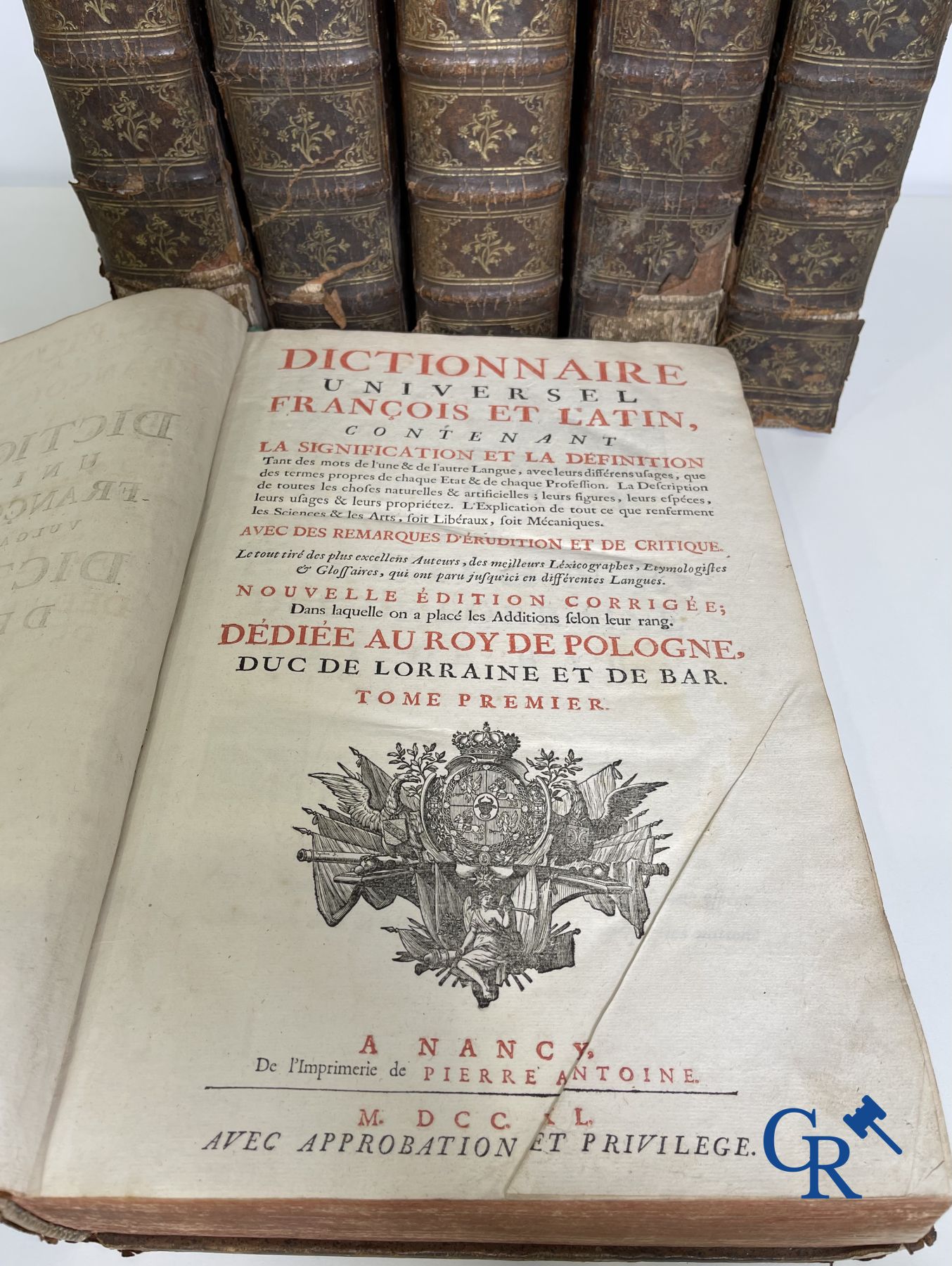 Livres anciens: Dictionnaire de Trévoux, Pierre Antoine 1740.