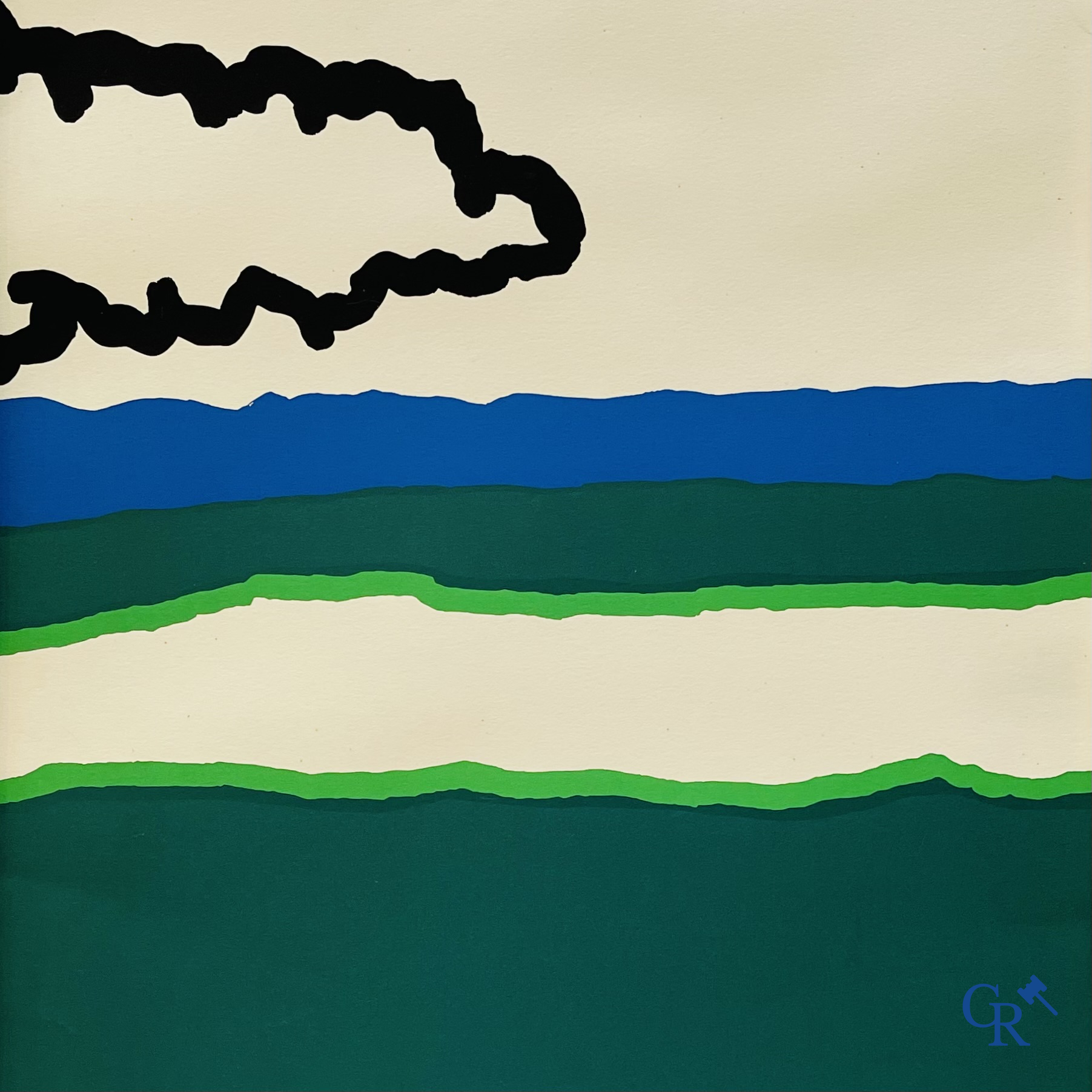 Raoul De Keyser (1930-2012) Sans titre, sérigraphie 1969, 12/50.