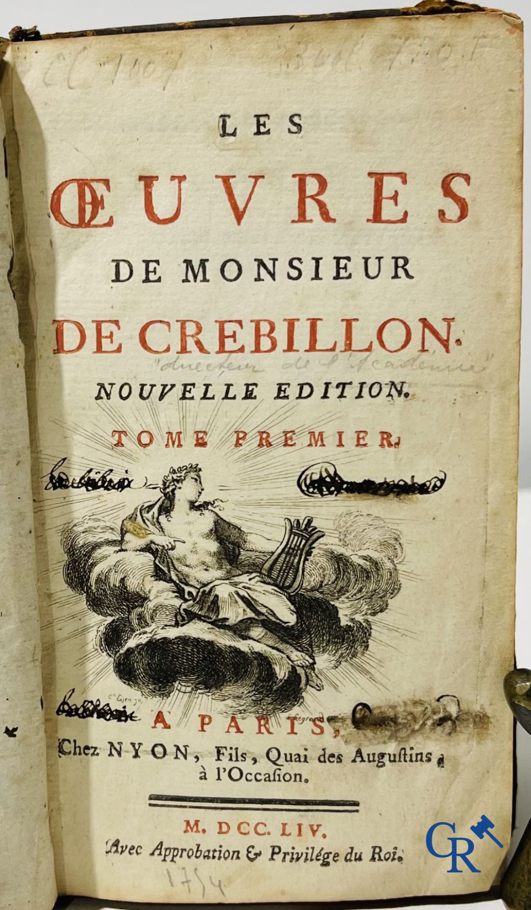 Early printed books: Abbé de Fontenay (4 volumes) 1774 and Les oeuvres de monsieur de Crébillon (3 volumes) 1754.