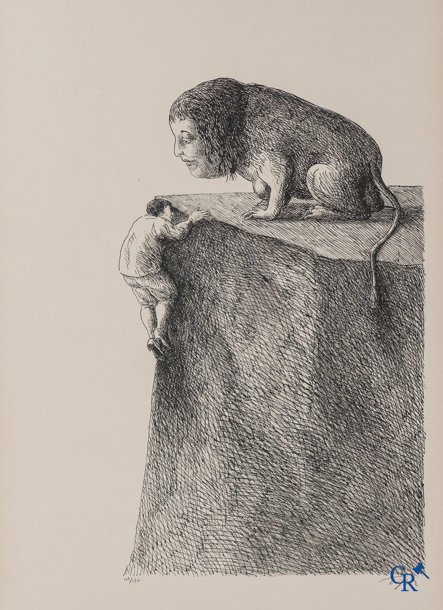 Roland Topor (1938-1997) lithographie, 102/150.