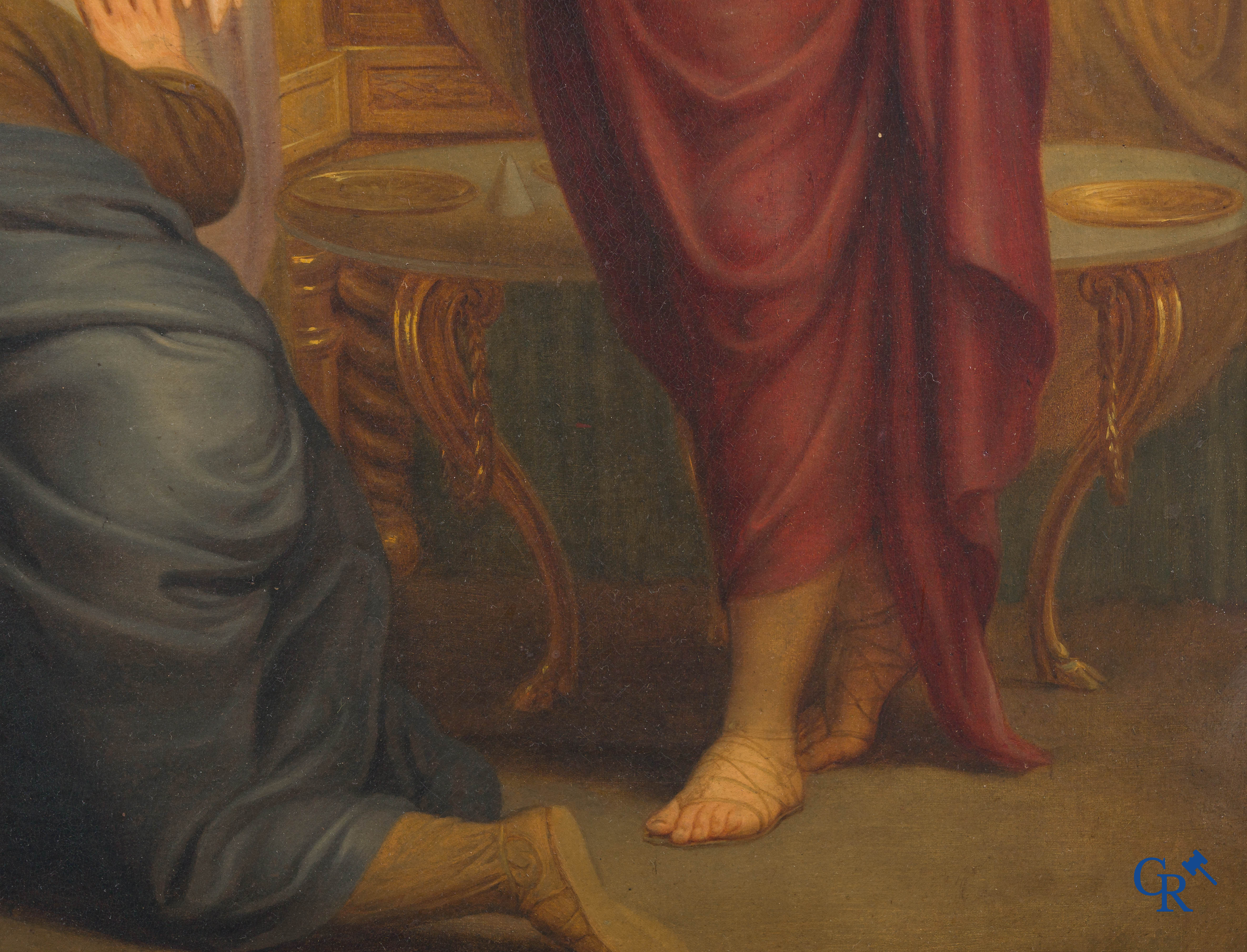 Andries Cornelis Lens (1739-1822) Olie op doek. Schilderij in de typische neoklassieke stijl.