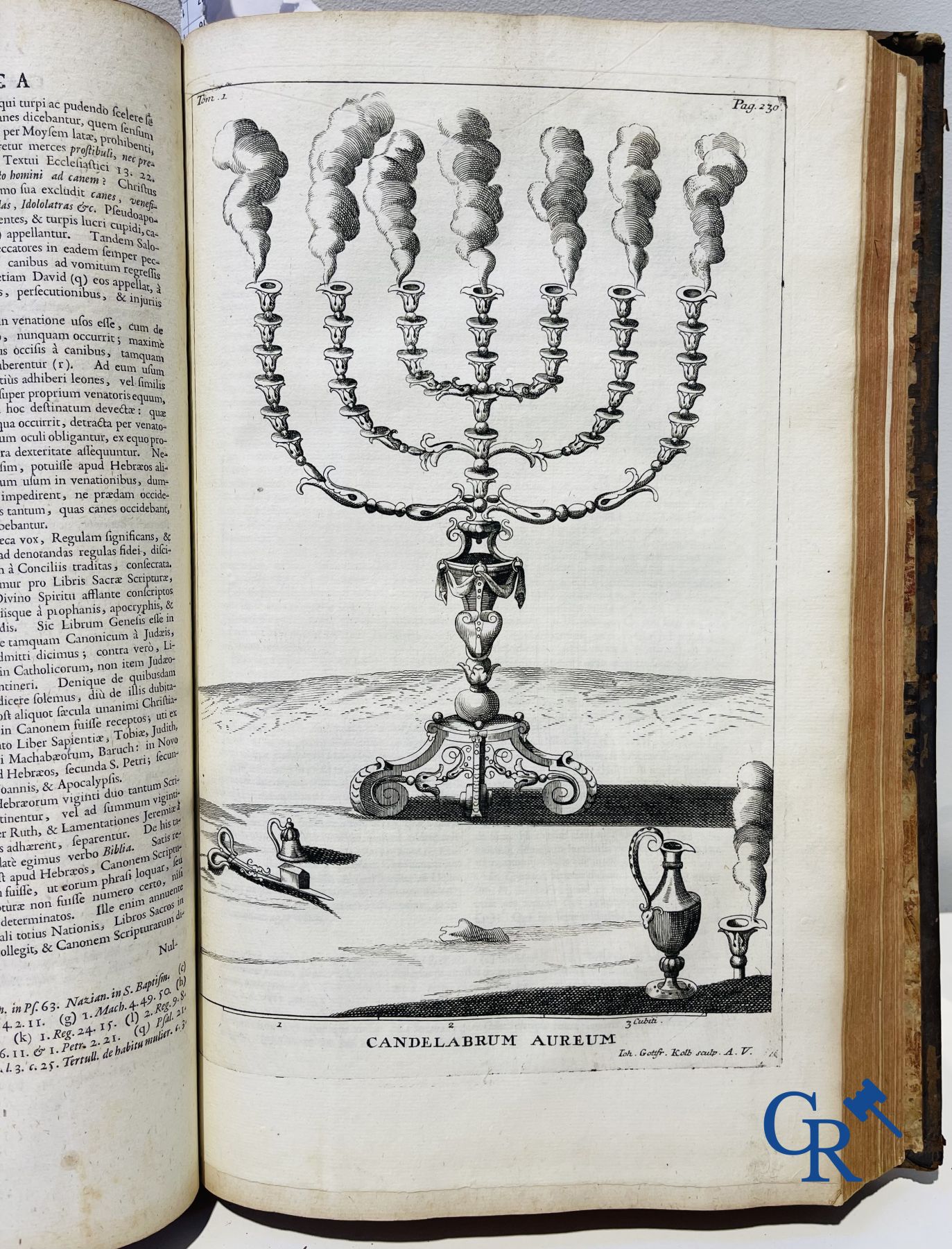 Livres anciens : Calmet Augustino, Dictionarium cum figuris Antiquitates Judaicas repraesentantibus.1729.