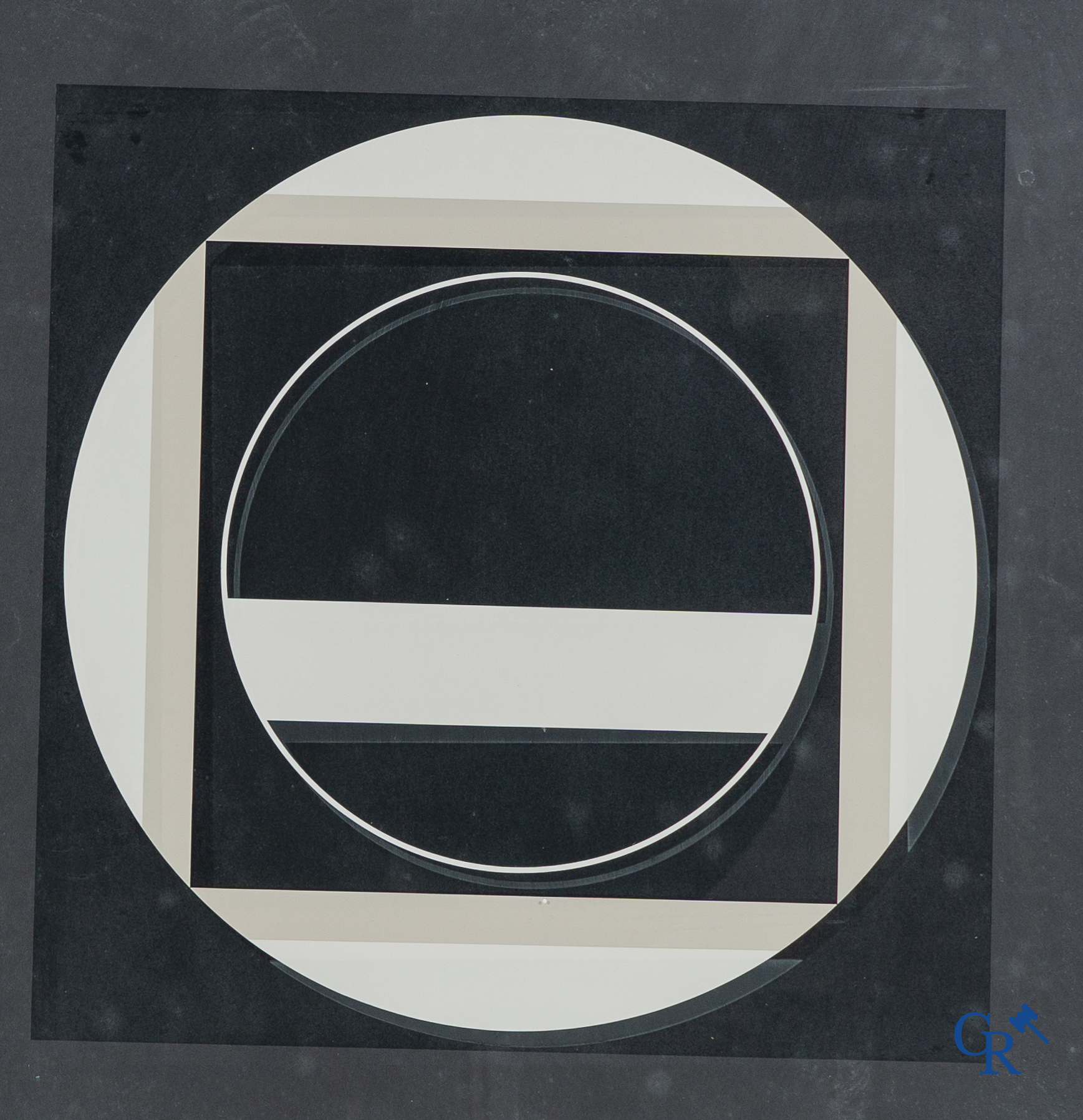 Gilbert Decock (1928-2007) 2 lithografieën, zonder titel 157/200 en een geometrische abstracte compositie 17/75.