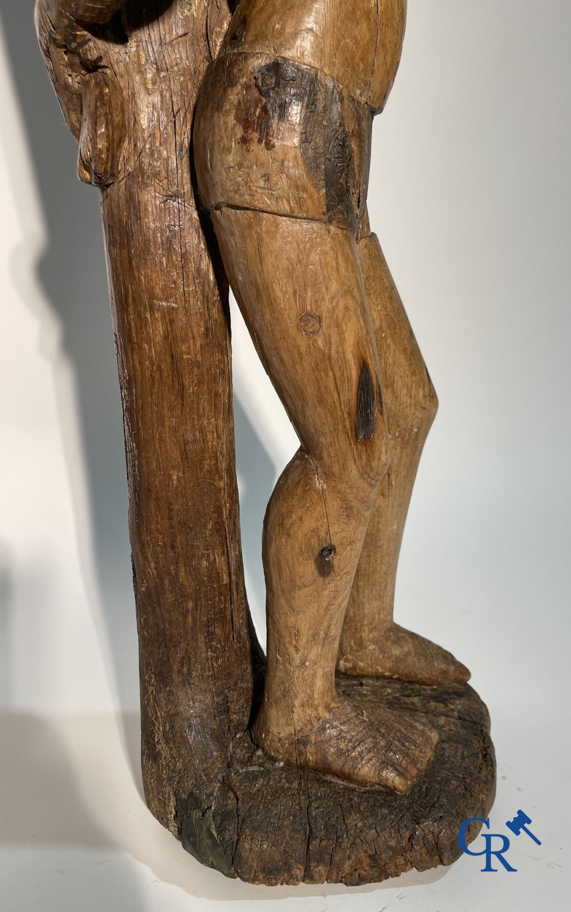 Wooden sculpture: Saint Sebastian 16th - 17th century.