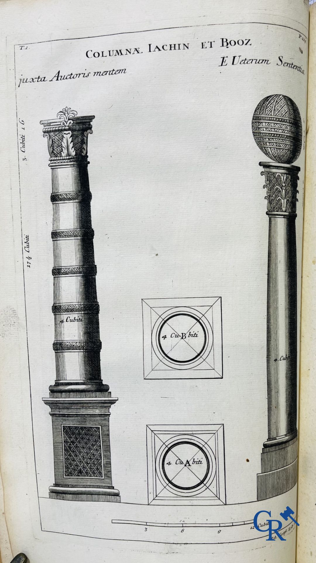 Oude Boekdrukken: Calmet Augustino, Dictionarium cum figuris Antiquitates Judaicas repraesentantibus.1729.