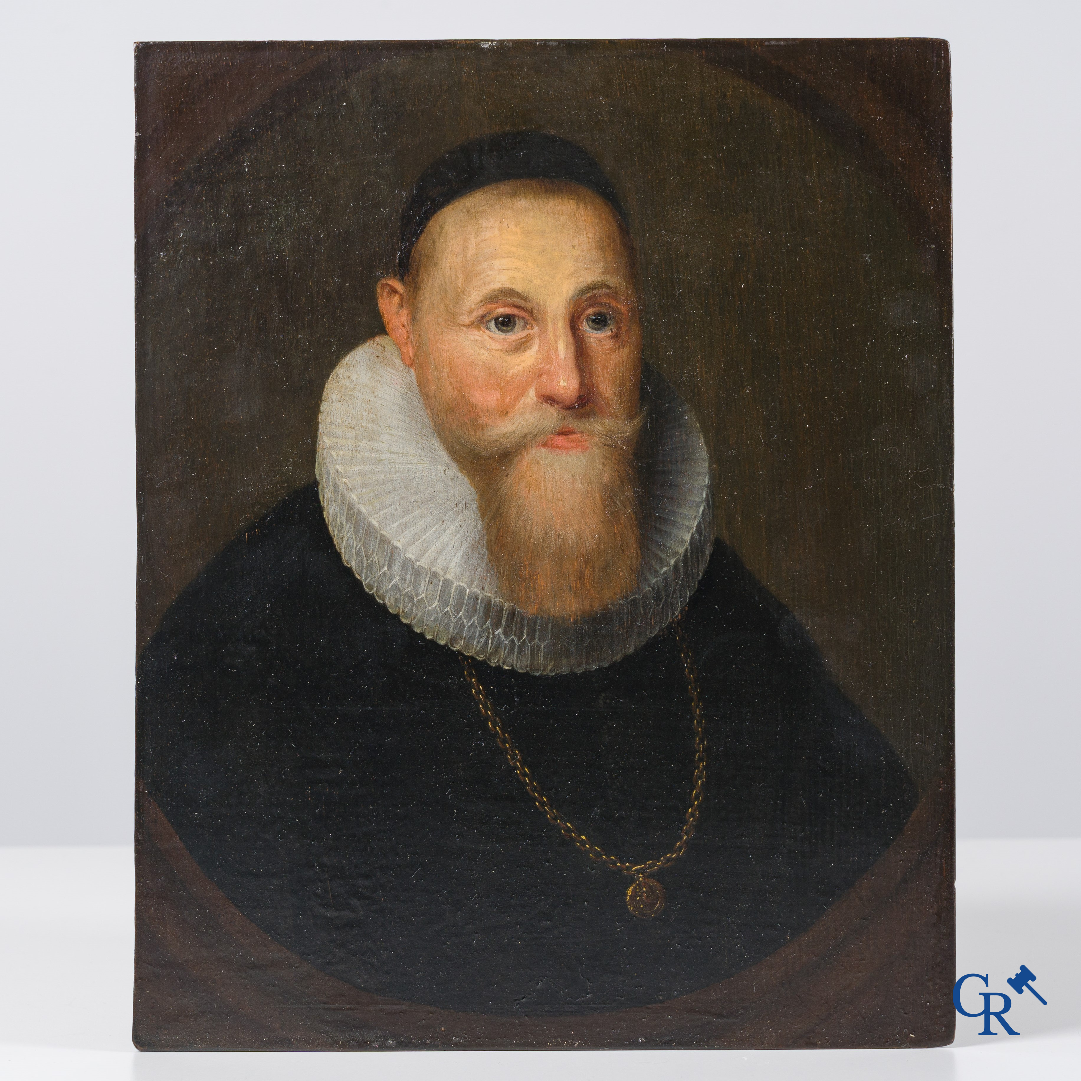 Peinture, XVIIe siècle. Portrait de Johann Heinrich Alting (1583-1644), professeur de théologie à Groningue.