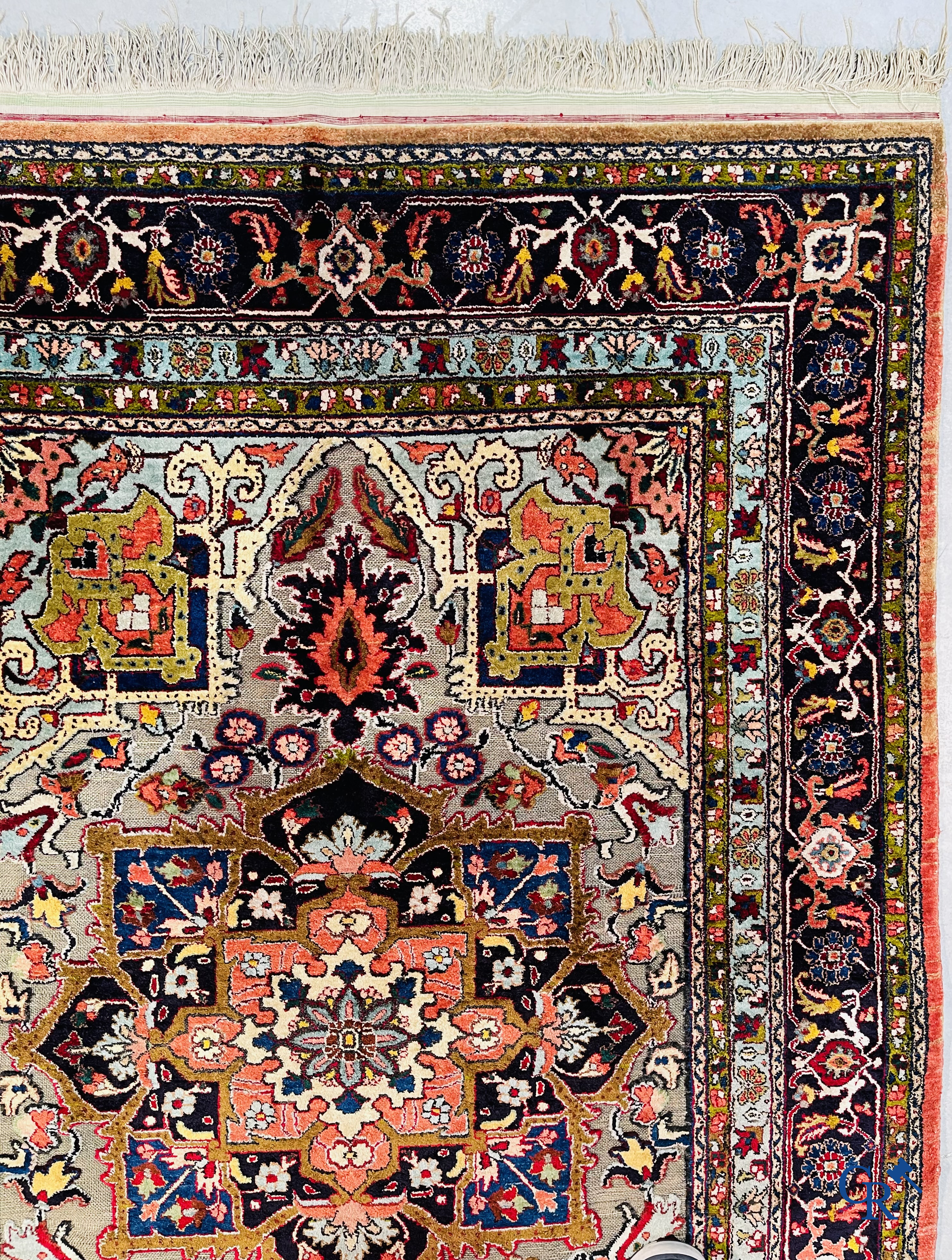 Oriental carpets: Heriz, an exceptionally finely knotted carpet decorated with silver thread.