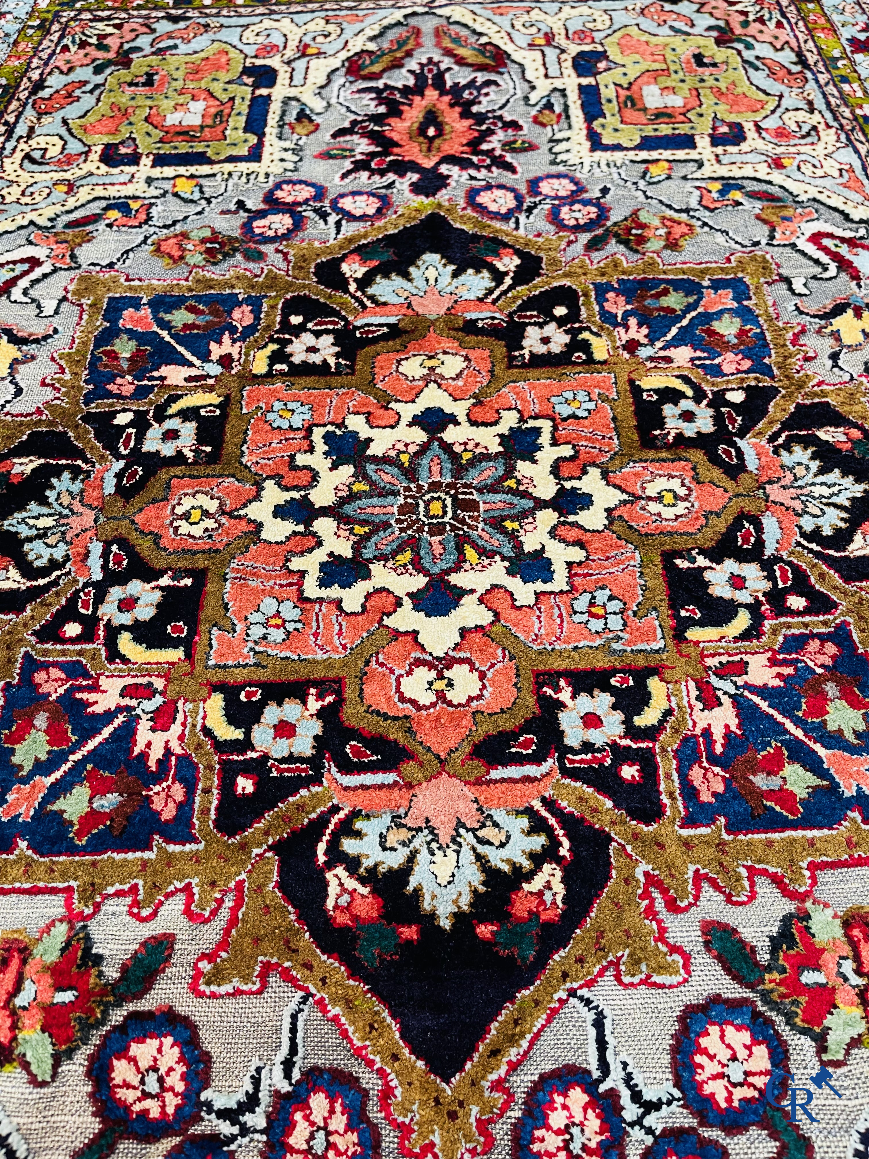 Oriental carpets: Heriz, an exceptionally finely knotted carpet decorated with silver thread.