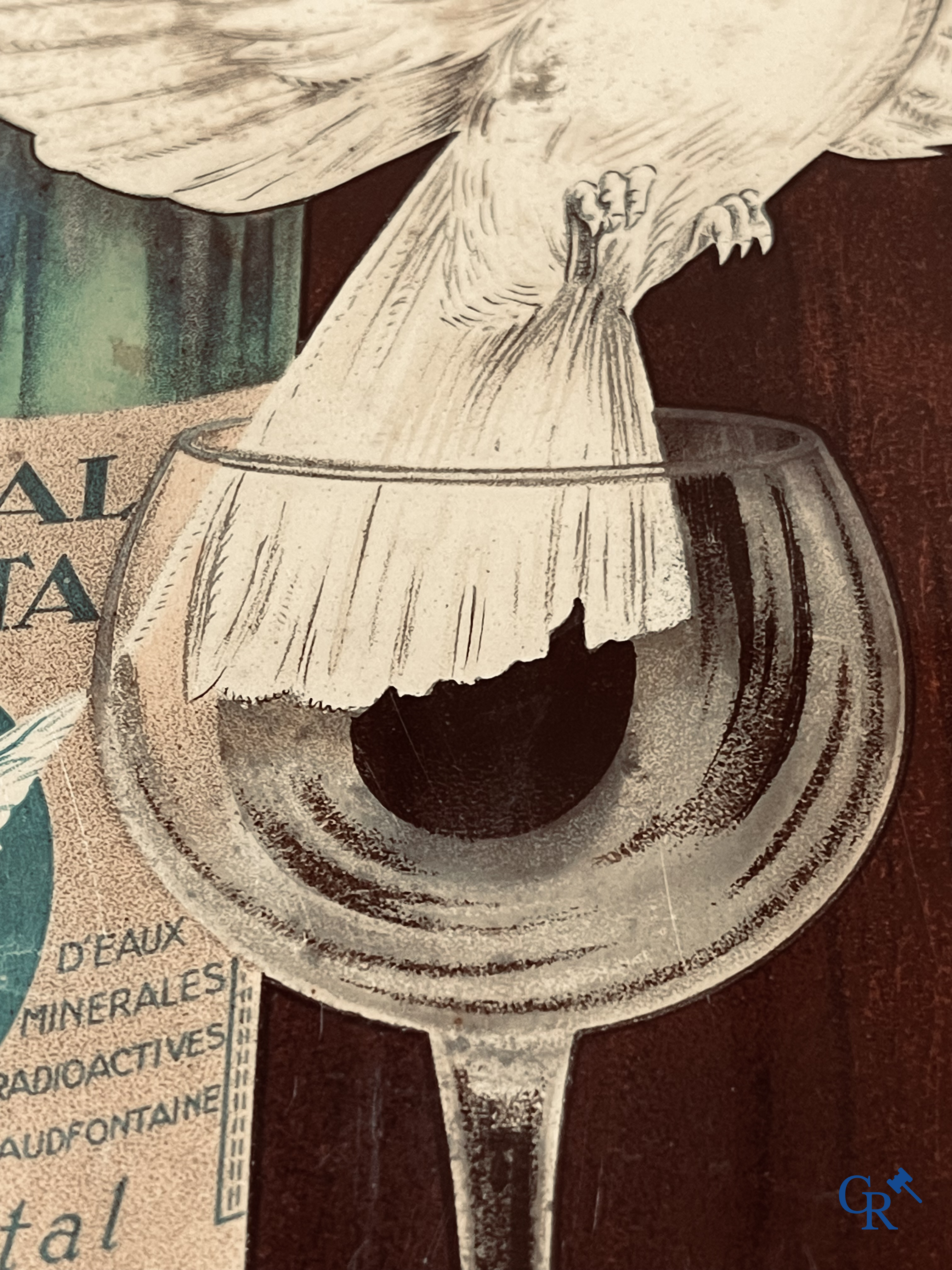 Cristal Chaudfontaine, Zeldzame publiciteit naar een ontwerp van Jean D'Ylen. Rob. Otten T.P. Bruxelles 1938.