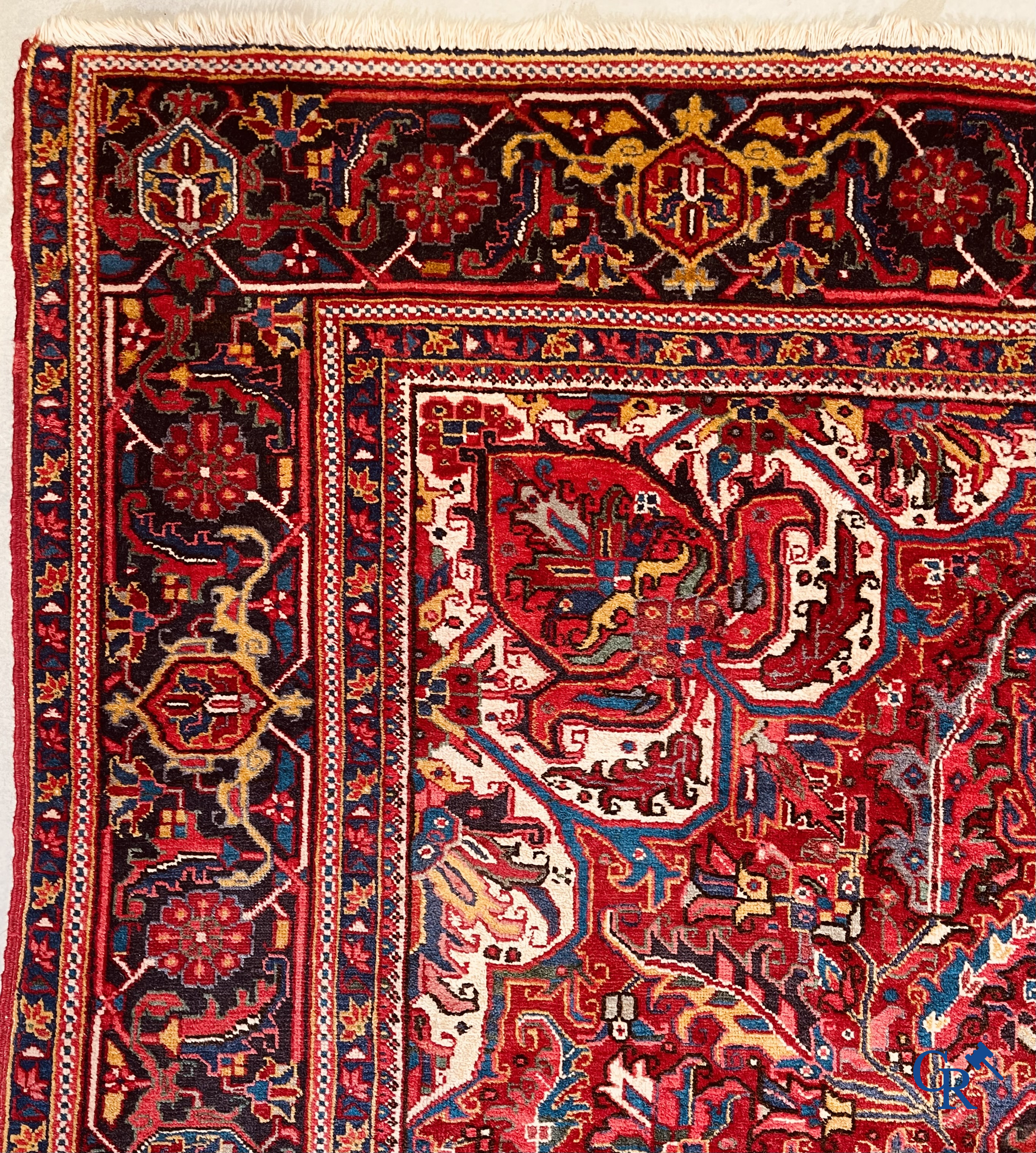 Tapis d'orient: Iran, un grand tapis persan noué à la main. Kashan.