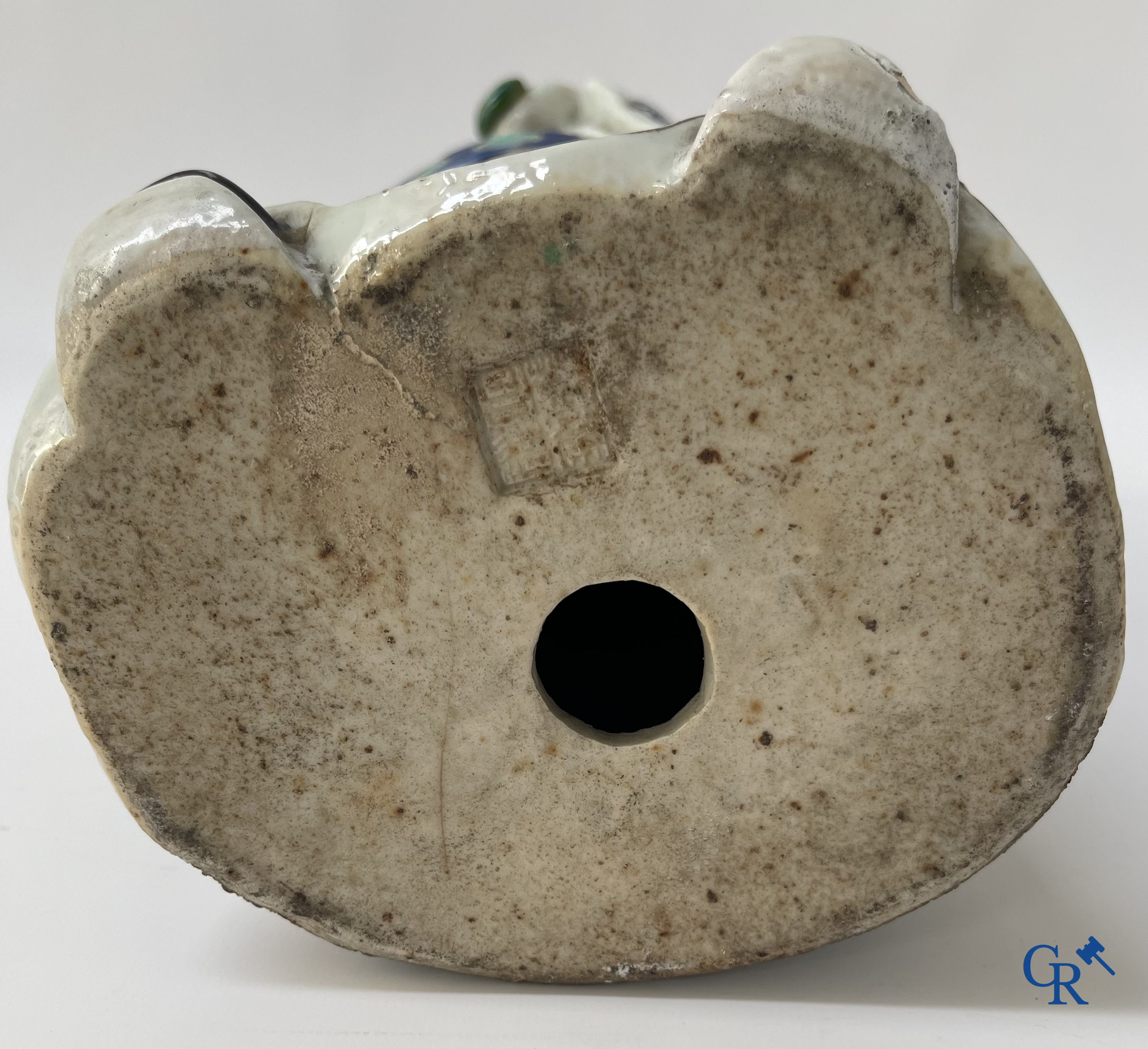 Aziatica, Chinees porselein. 3 Chinese famille rose figuren van onsterfelijken. 19de eeuw.