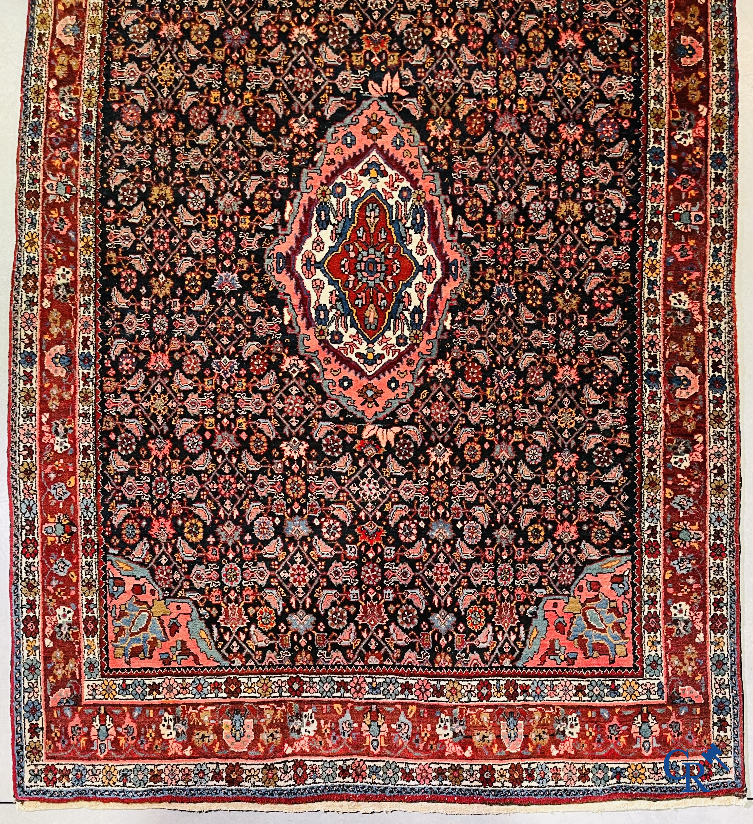 Oriental carpets. Bidjar, Iran. Hand-knotted Persian carpet.