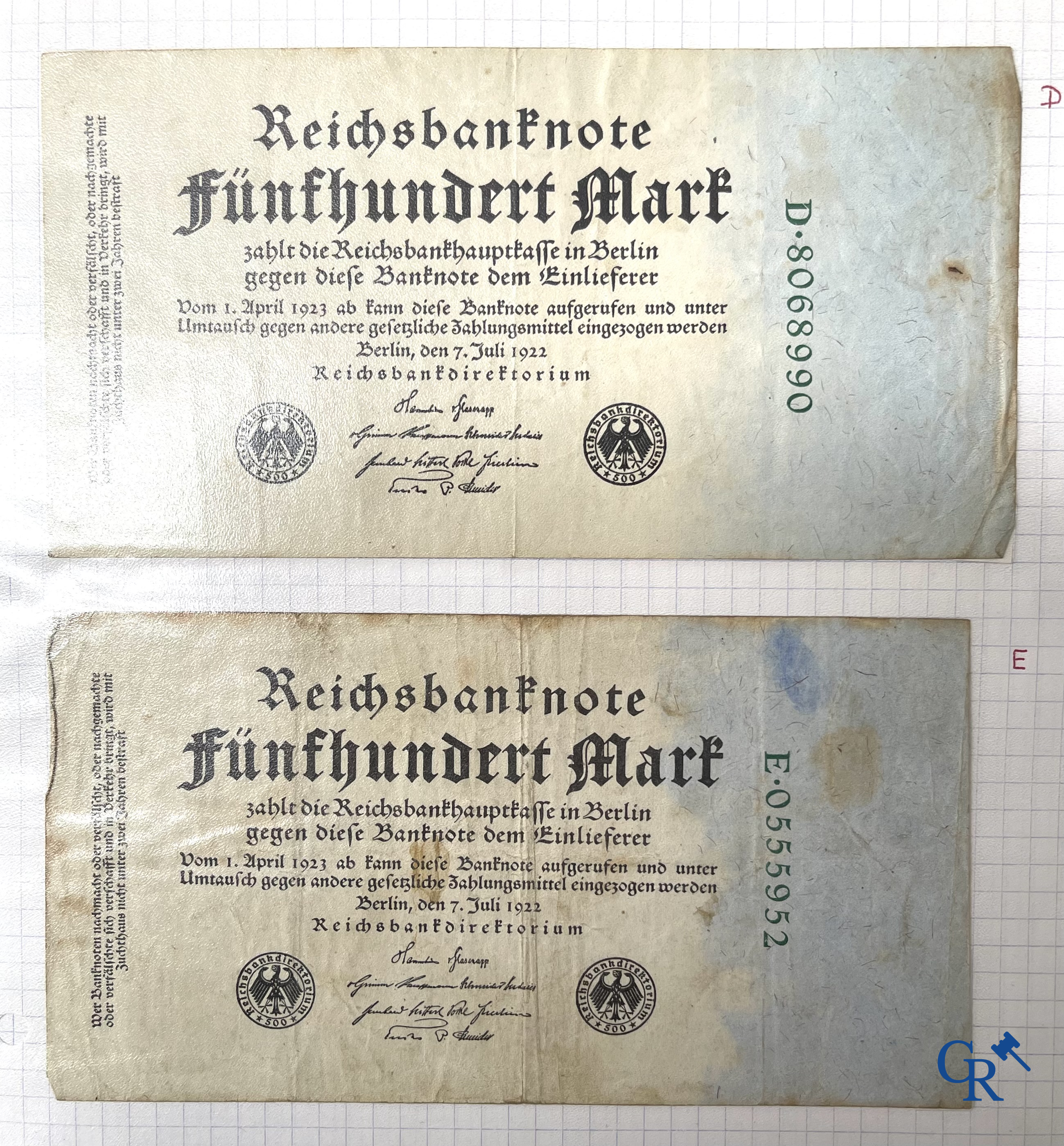 Old coins and banknotes. A large collection of old coins and banknotes. Multiple coins in silver.
