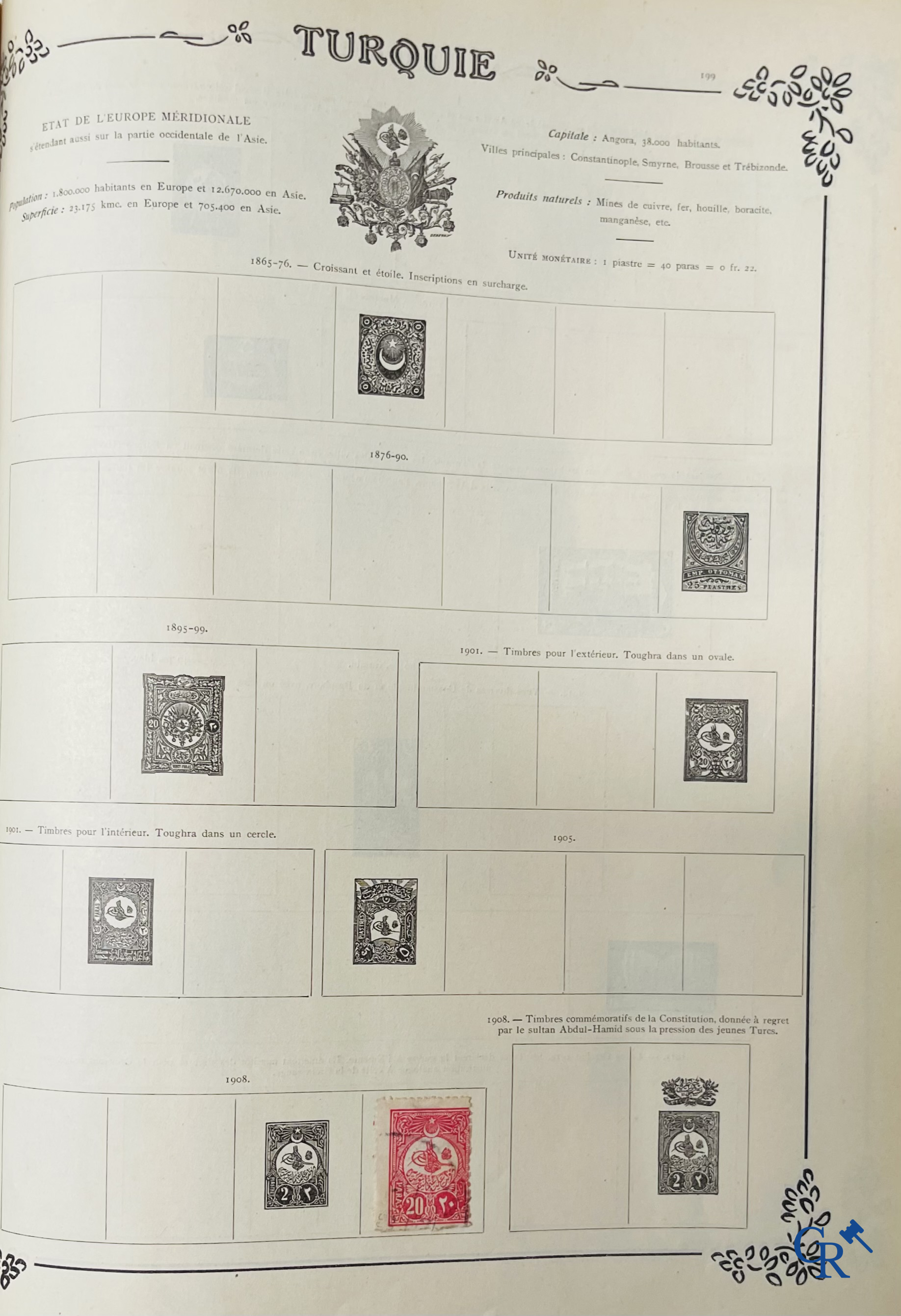 Philately. Yvert & Tellier. Album Historique & Géographique de Timbres-Poste des cinq Parties du Monde. 9ème Edition.
