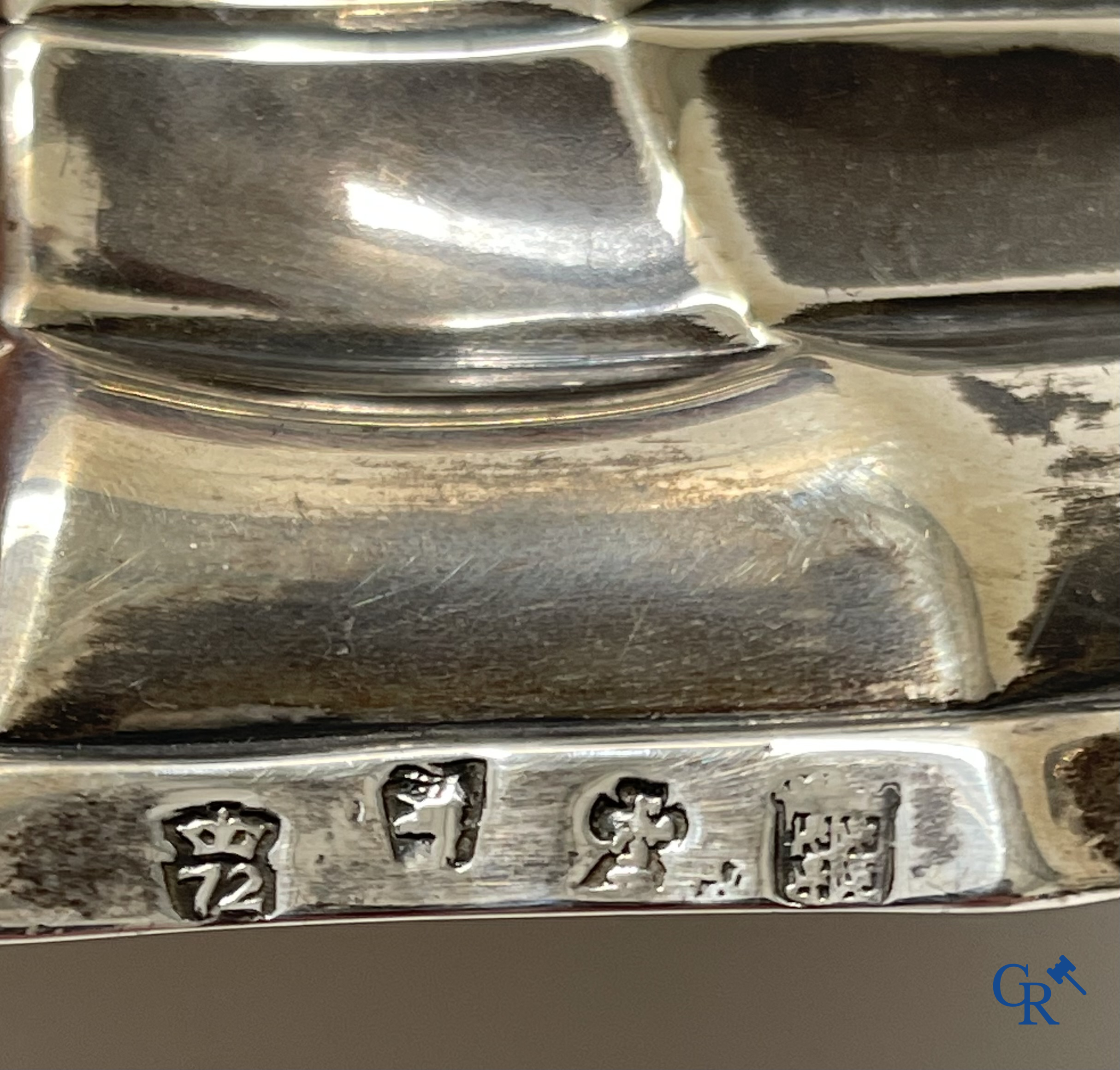 Silver. A pair of 18th century silver candlesticks. Multiple hallmarks.