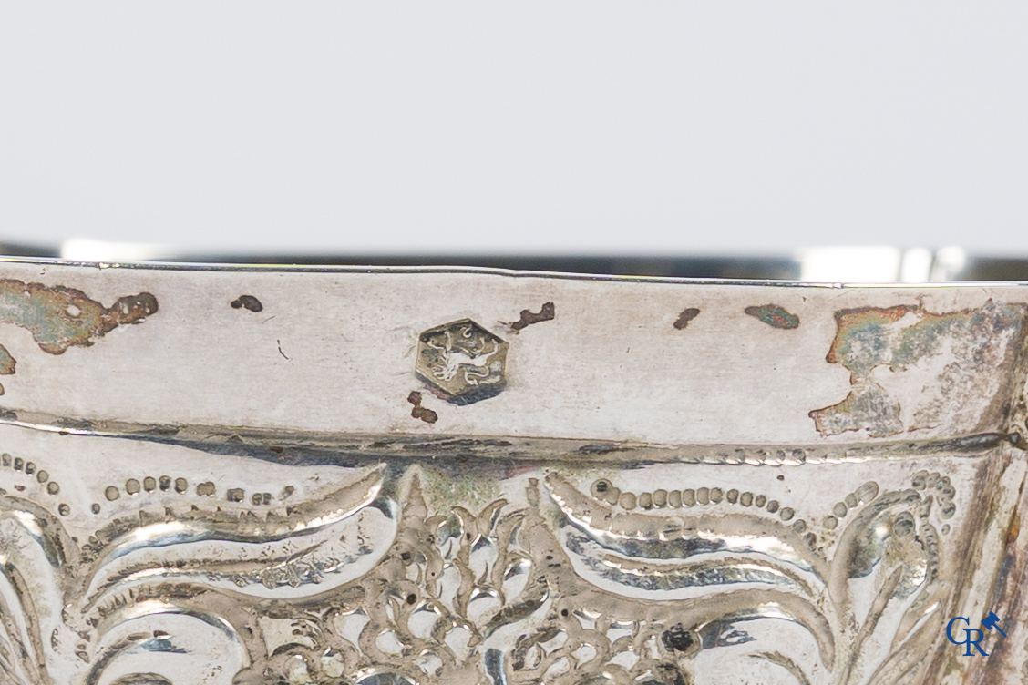 Silver brandy bowl. Hallmarks. Holland, 19th century.