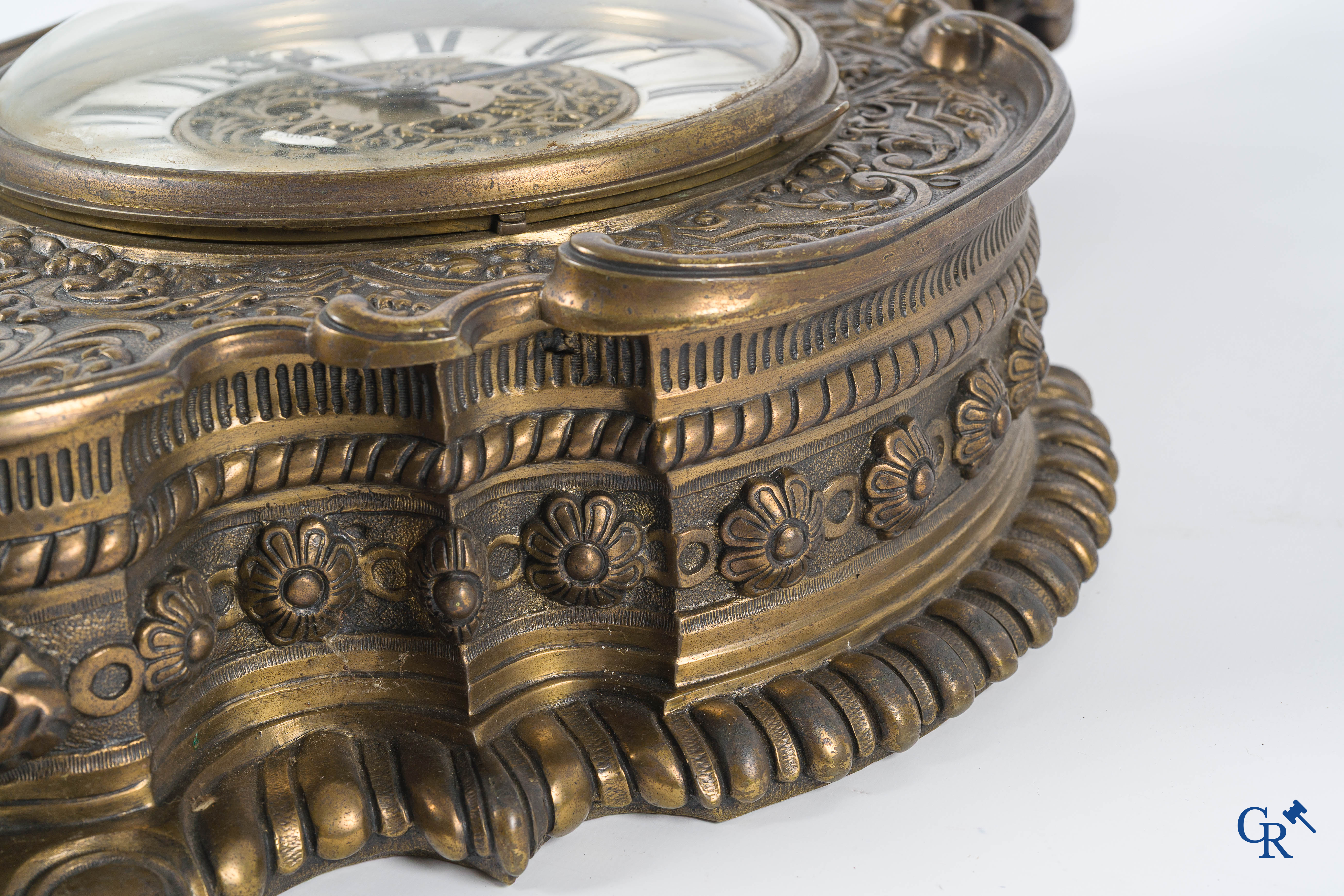 Lerolle Frères à Paris. Large bronze wall cartel depicting Chronos. Napoleon III period.
