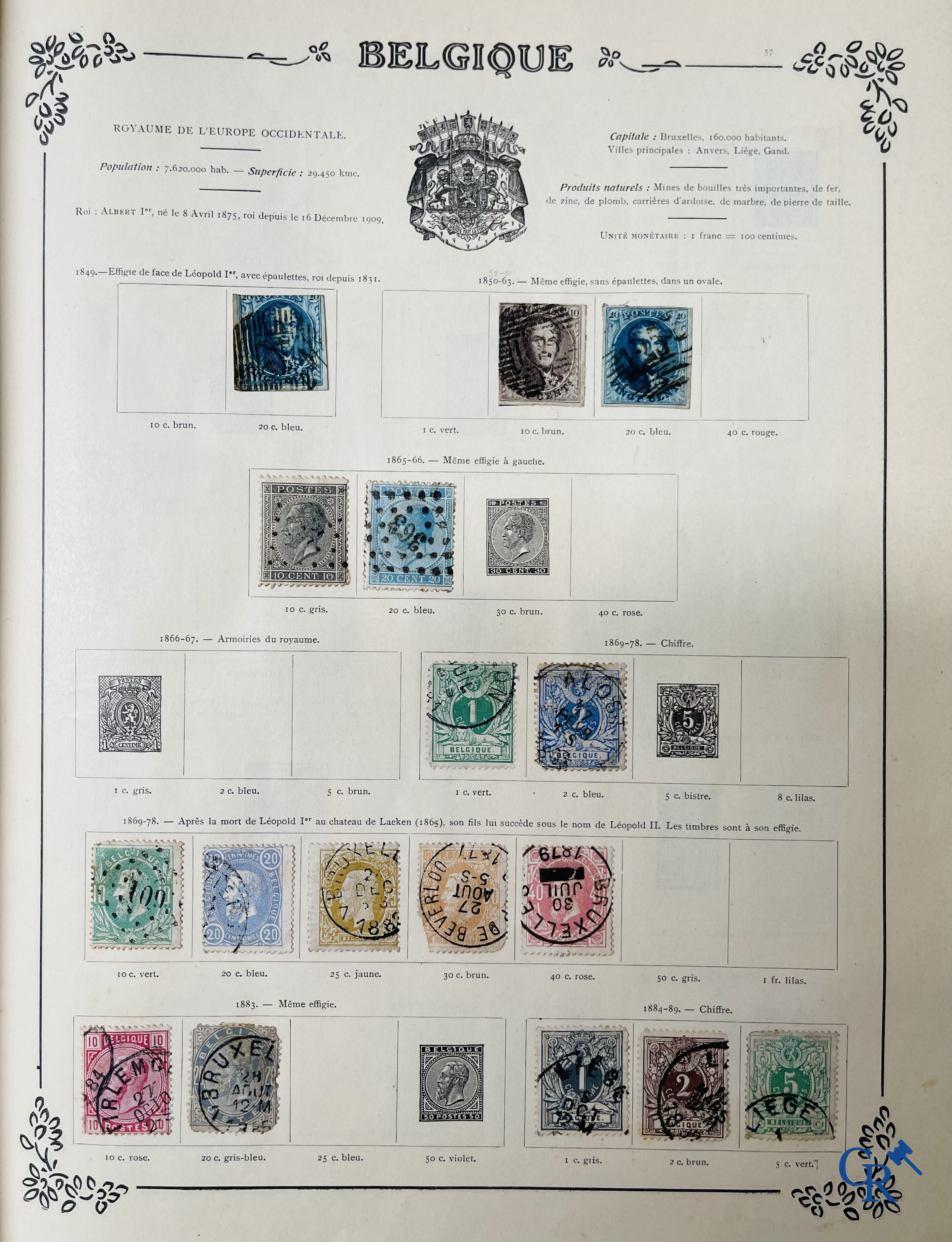 Philately. Yvert & Tellier. Album Historique & Géographique de Timbres-Poste des cinq Parties du Monde. 9ème Edition.