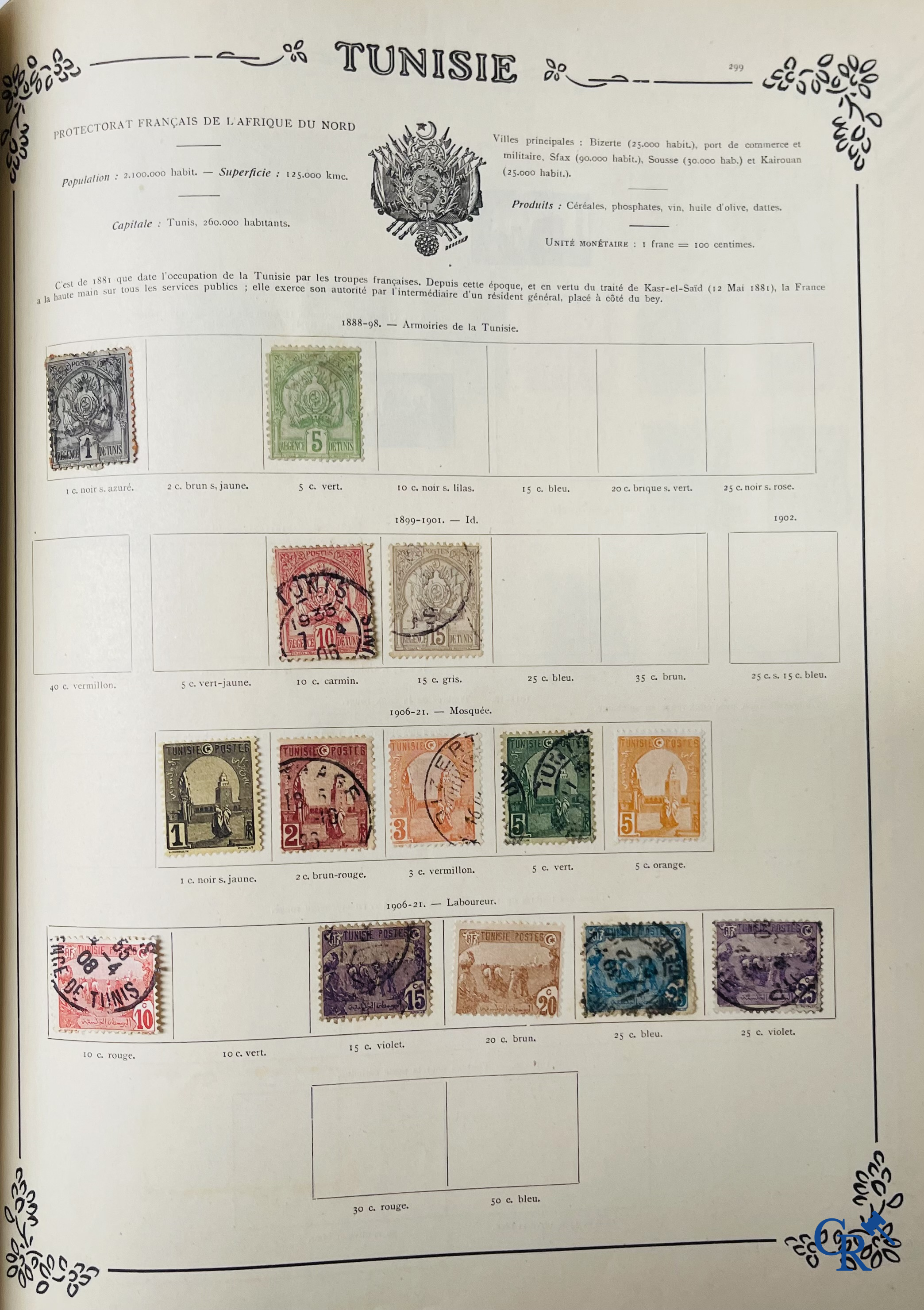Philately. Yvert & Tellier. Album Historique & Géographique de Timbres-Poste des cinq Parties du Monde. 9ème Edition.