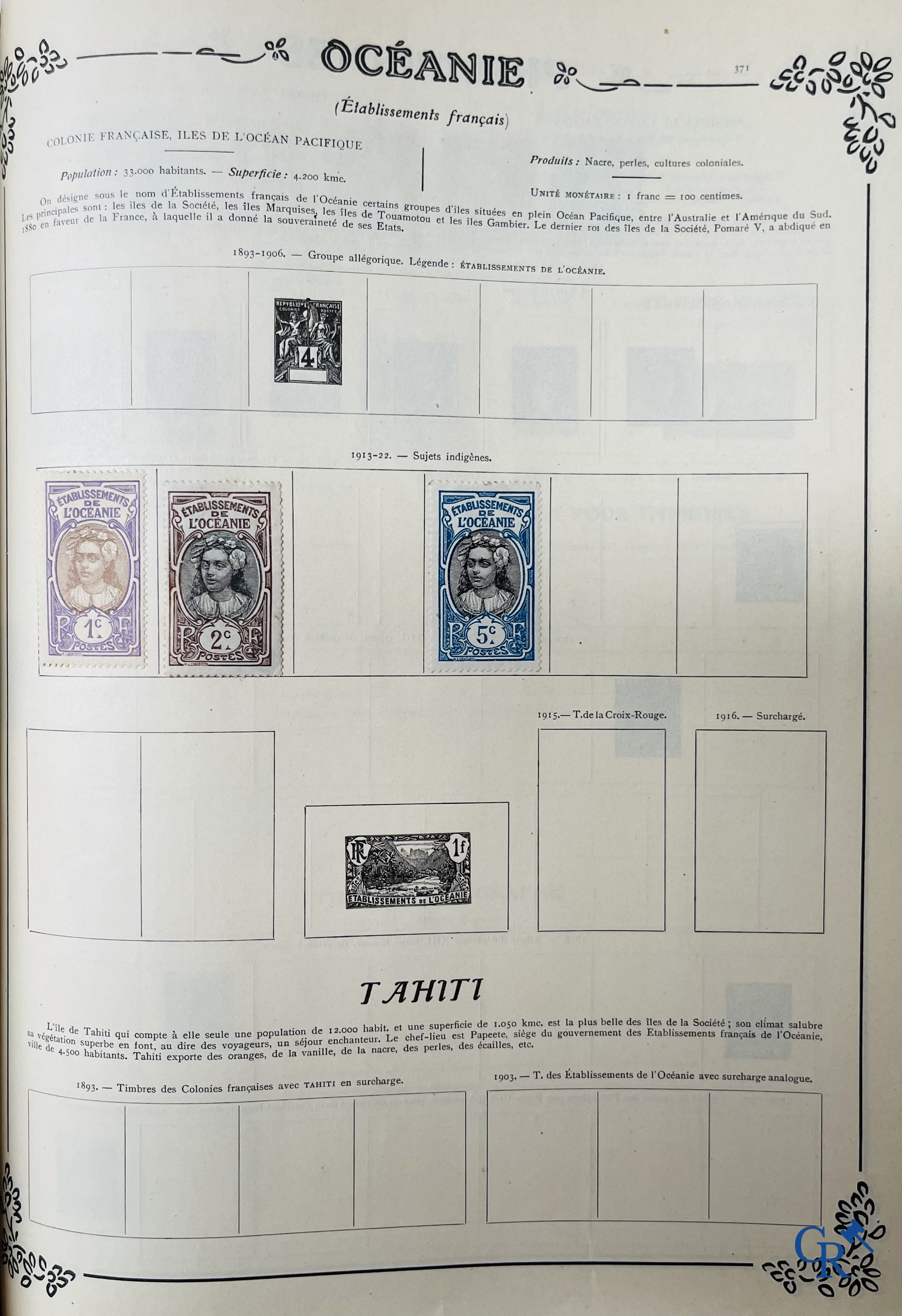 Philately. Yvert & Tellier. Album Historique & Géographique de Timbres-Poste des cinq Parties du Monde. 9ème Edition.