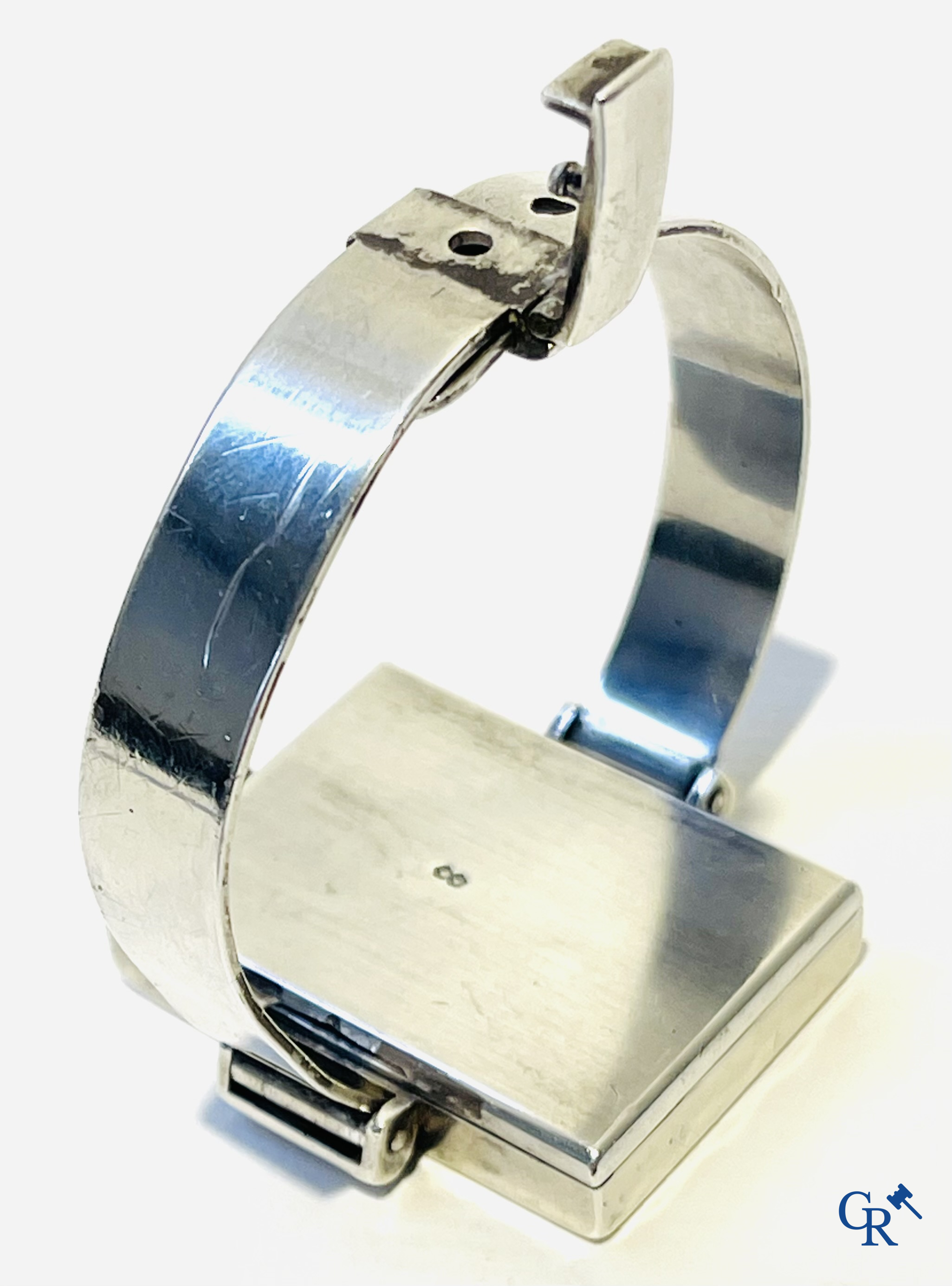 Watches. Alexis Barthelay, Mechanical ladies wristwatch in silver. Circa 1970.