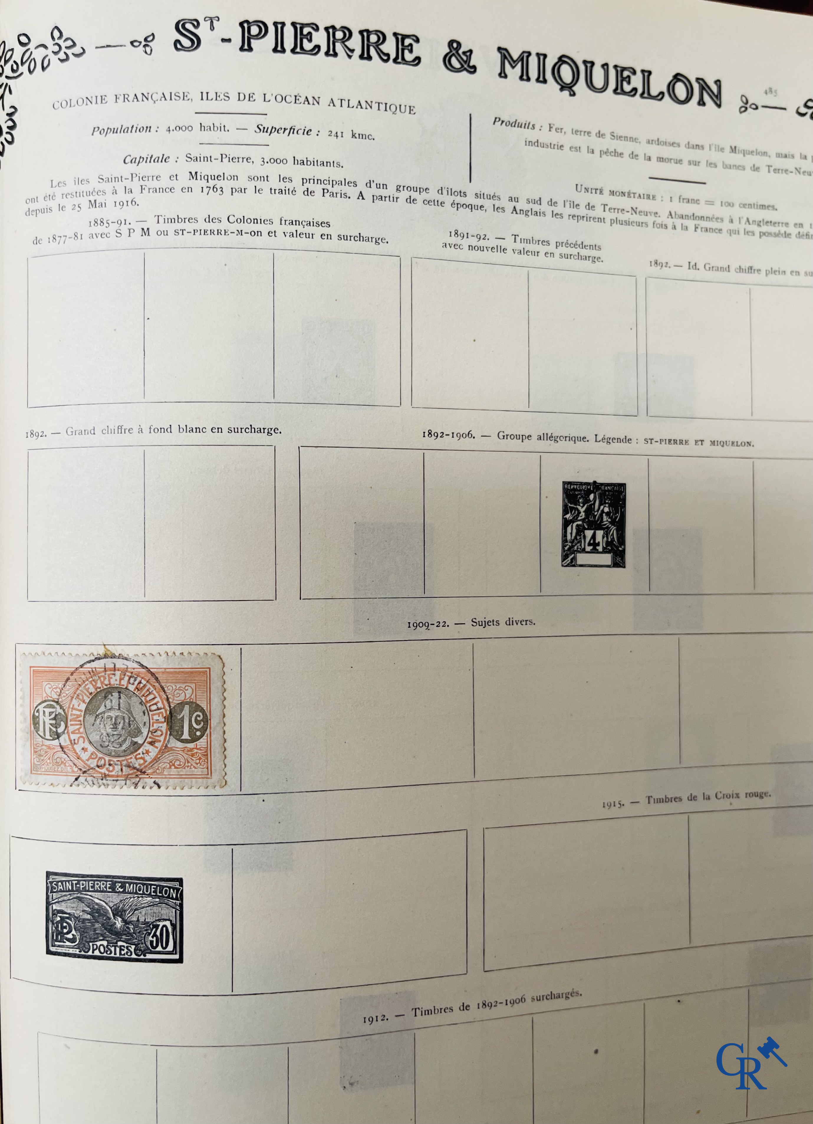 Philately. Yvert & Tellier. Album Historique & Géographique de Timbres-Poste des cinq Parties du Monde. 9ème Edition.