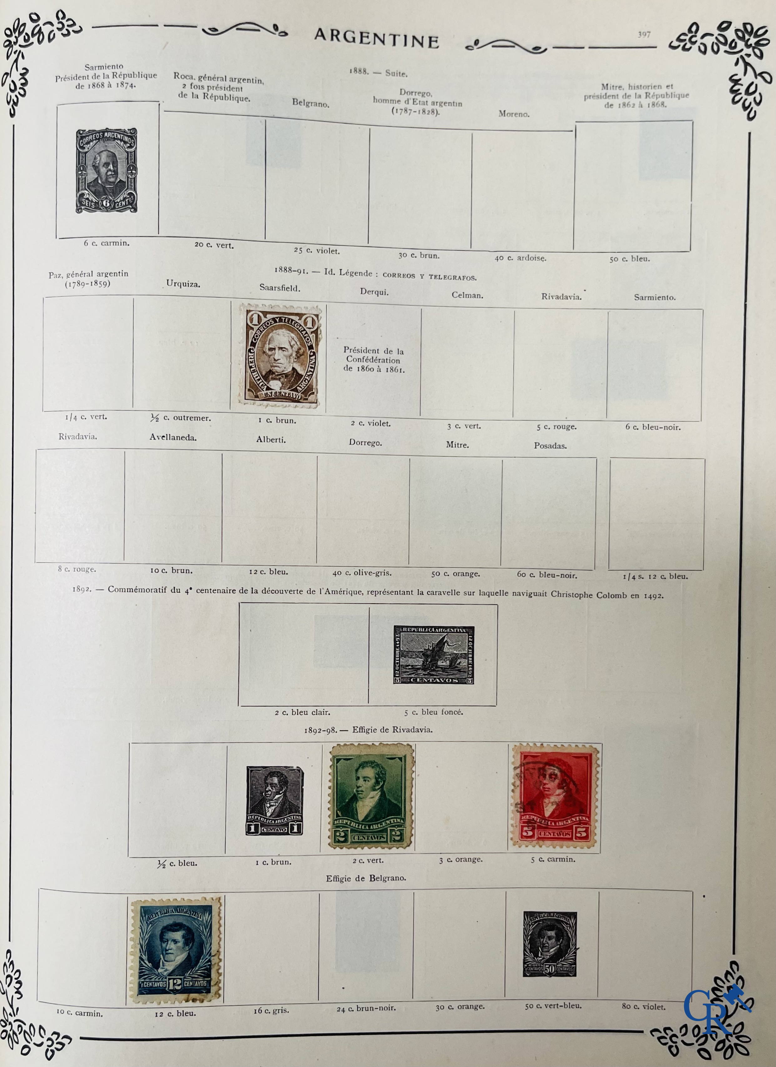 Philately. Yvert & Tellier. Album Historique & Géographique de Timbres-Poste des cinq Parties du Monde. 9ème Edition.