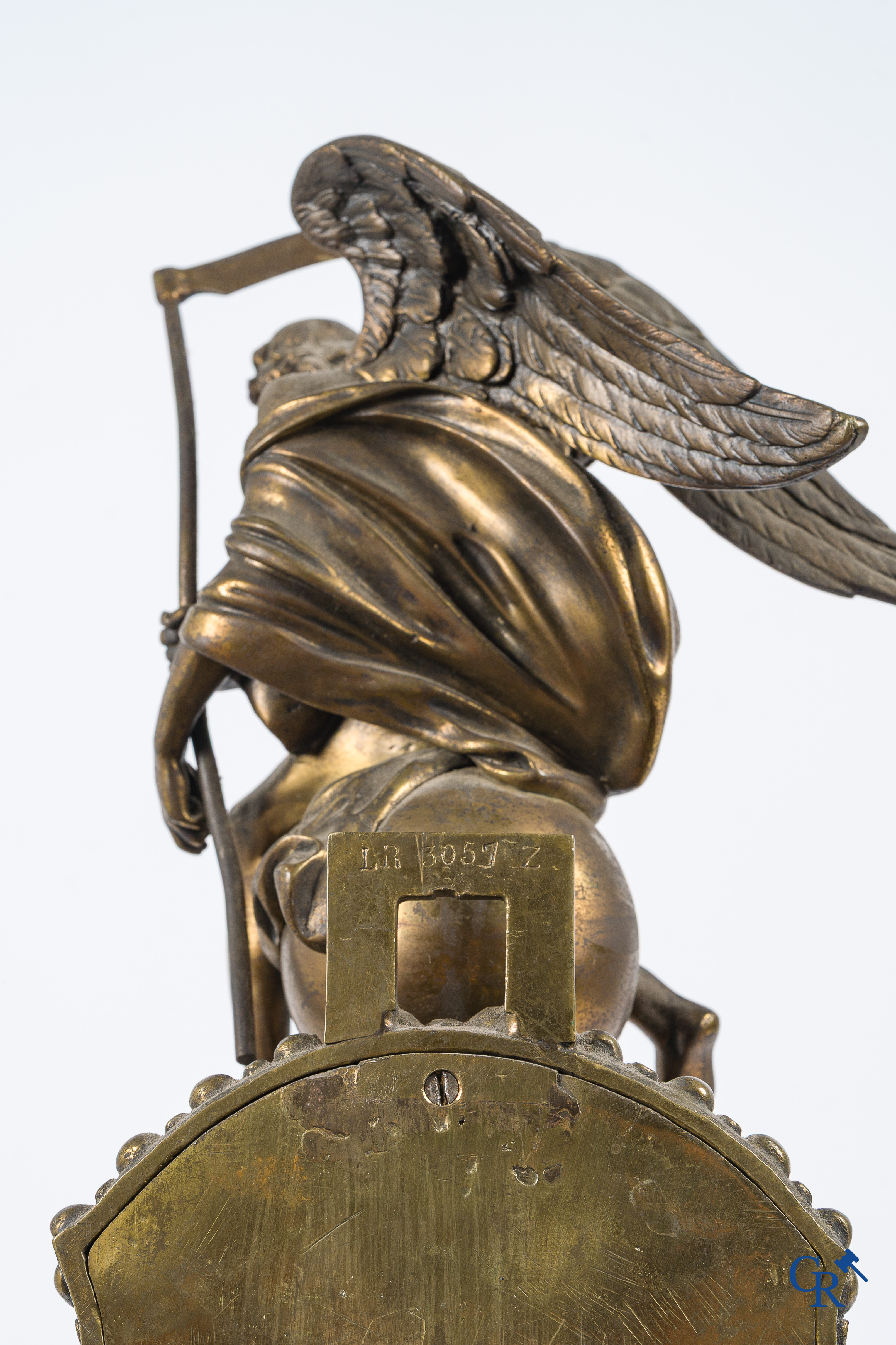 Lerolle Frères à Paris. Large bronze wall cartel depicting Chronos. Napoleon III period.