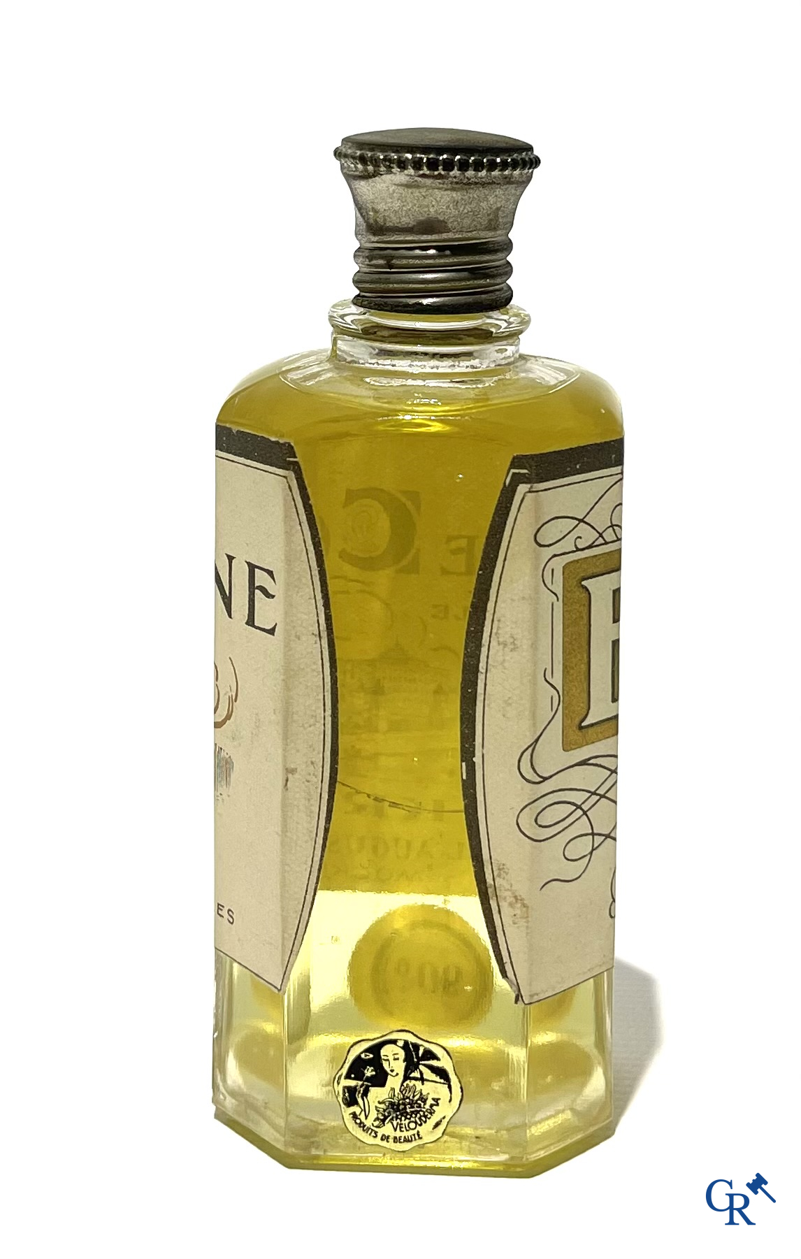 Art Deco, 4 rare Eau de Cologne bottles for Gilles August & Cie including marque Kremlin. 1940's.