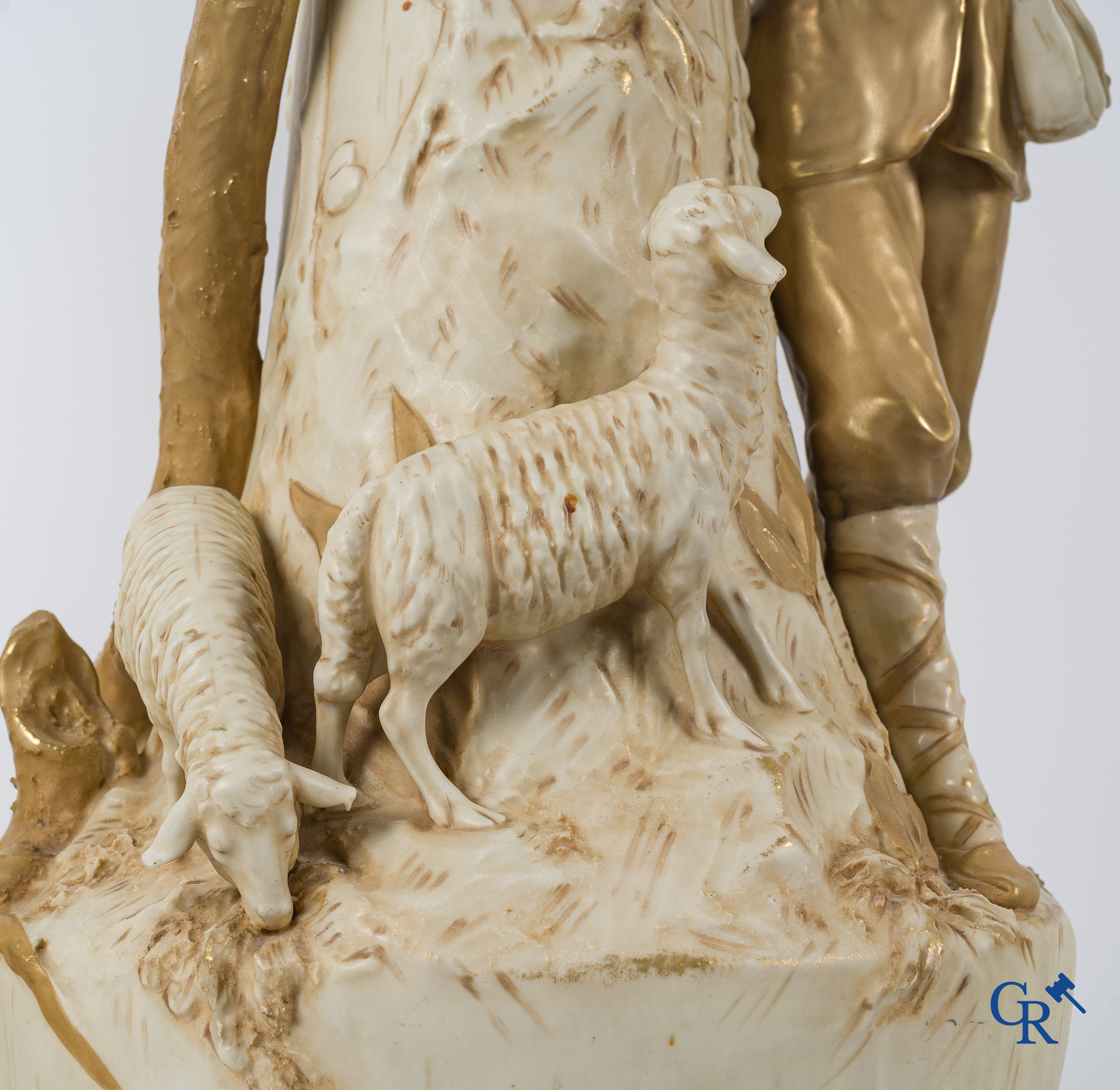 Royal Dux Bohemia. Imposing 3 pair in porcelain. Art Nouveau. Marked. Circa 1900.