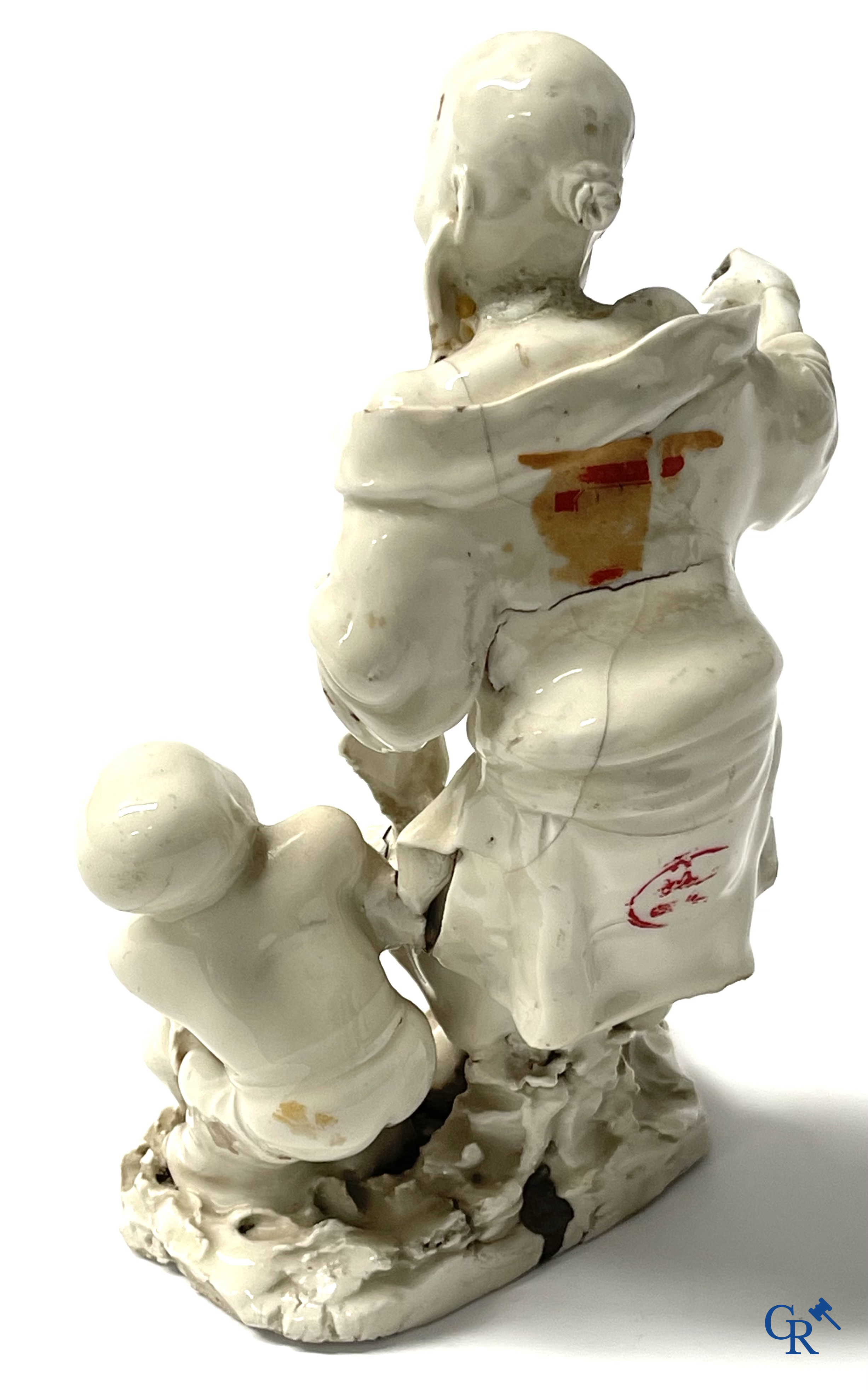Asian Art. China. A group in blanc de Chine. 18th century.
