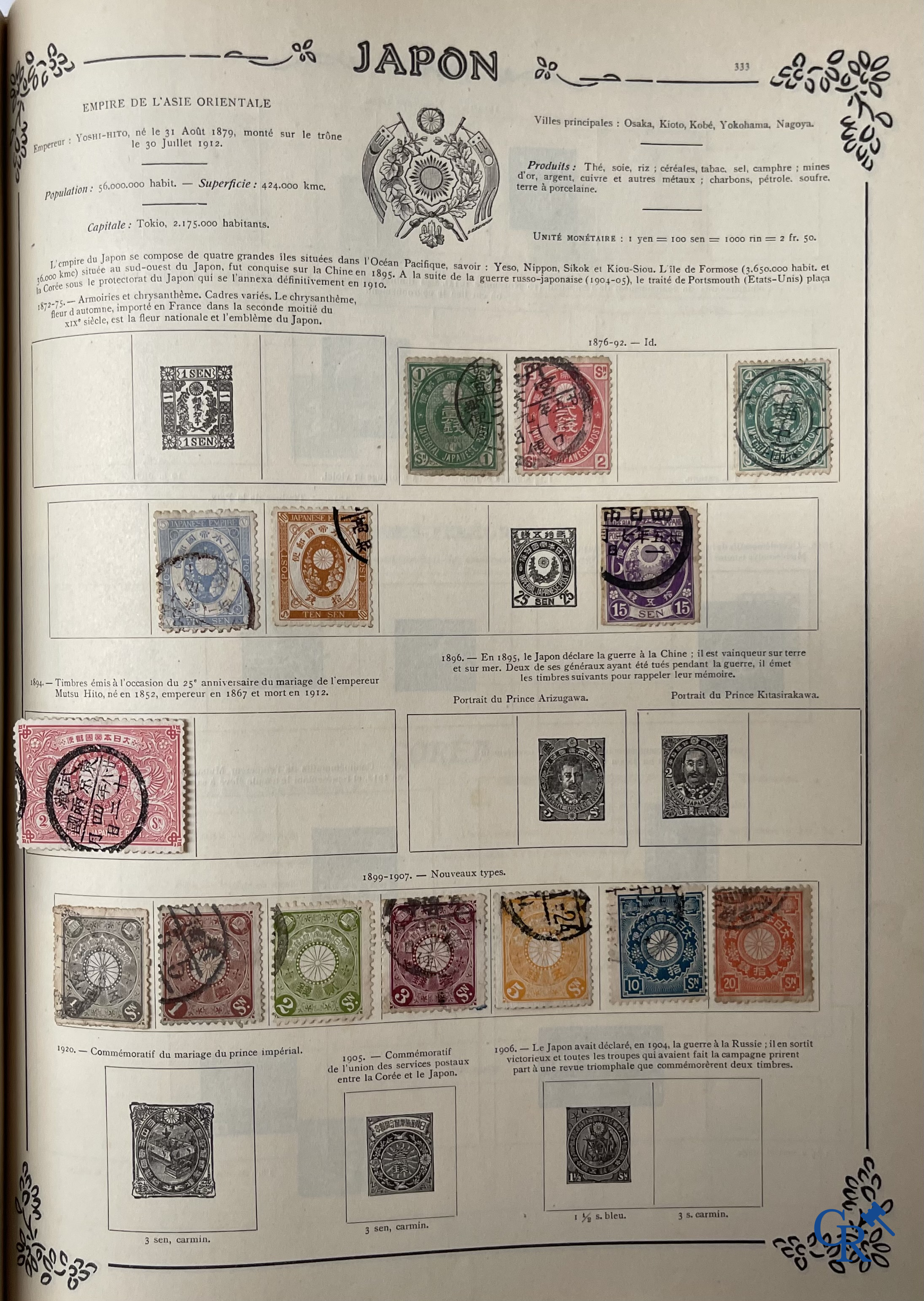 Philately. Yvert & Tellier. Album Historique & Géographique de Timbres-Poste des cinq Parties du Monde. 9ème Edition.