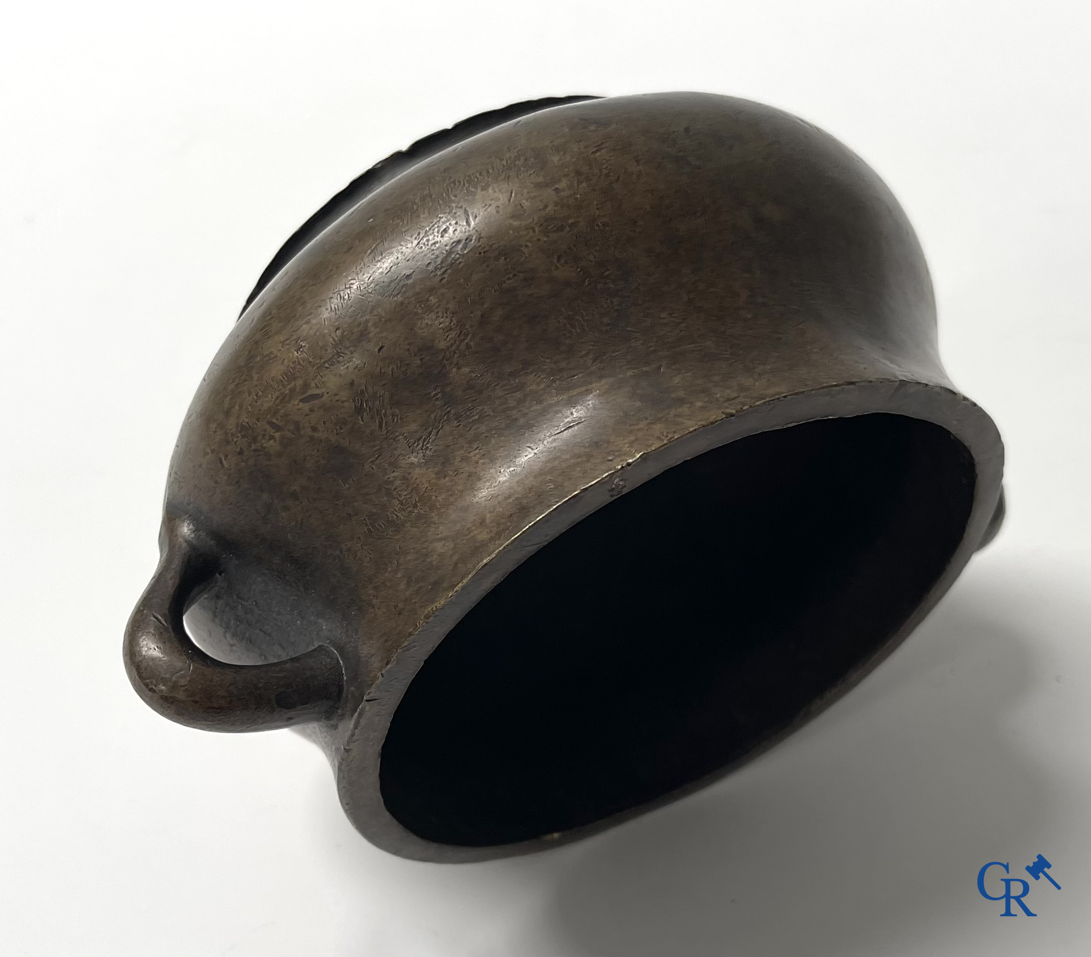 Asian Art. A Chinese bronze incense burner. Marked.