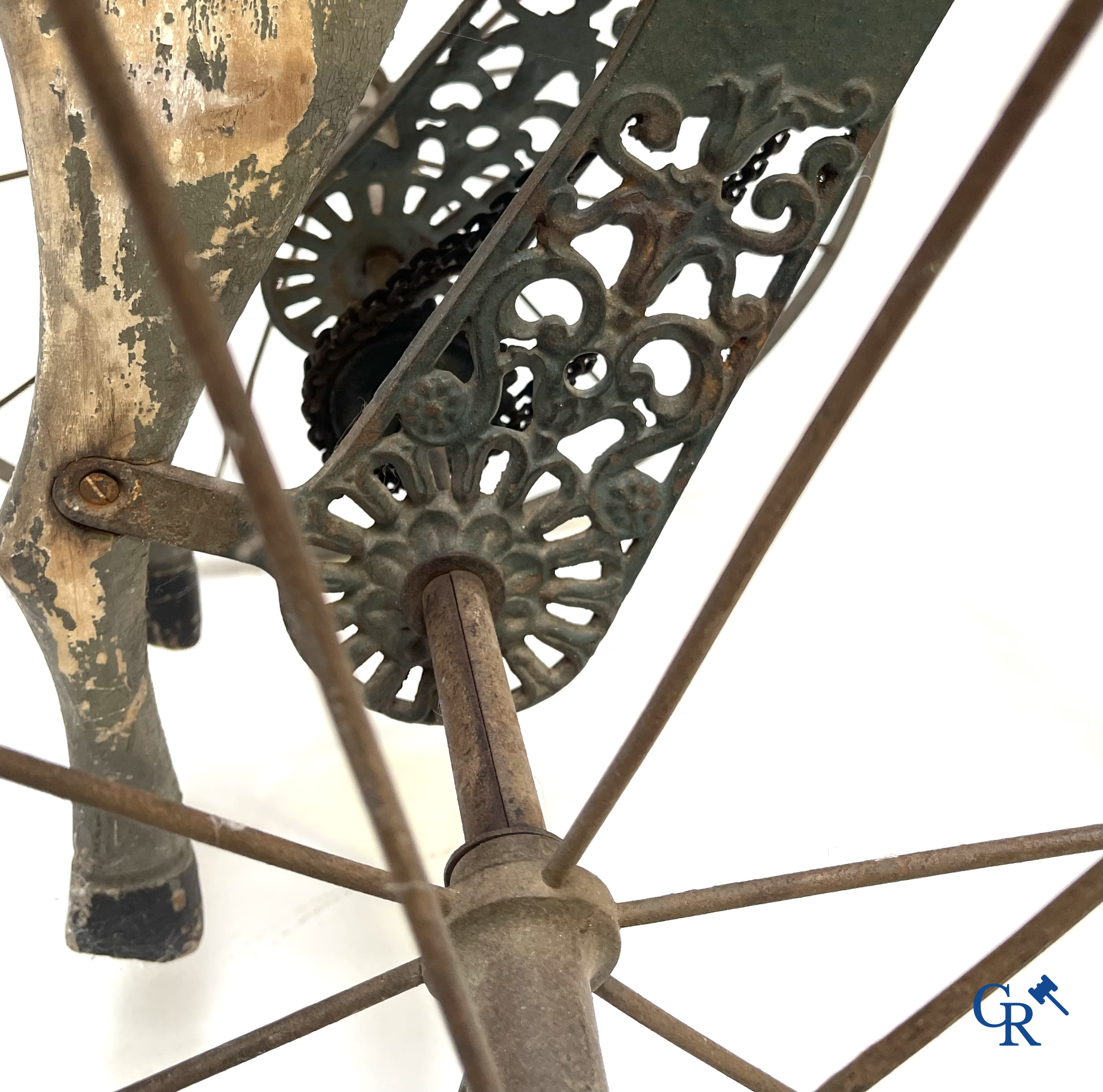 Old toys. Napoleon III bicycle horse or tricycle in wood and metal. Around 1880.