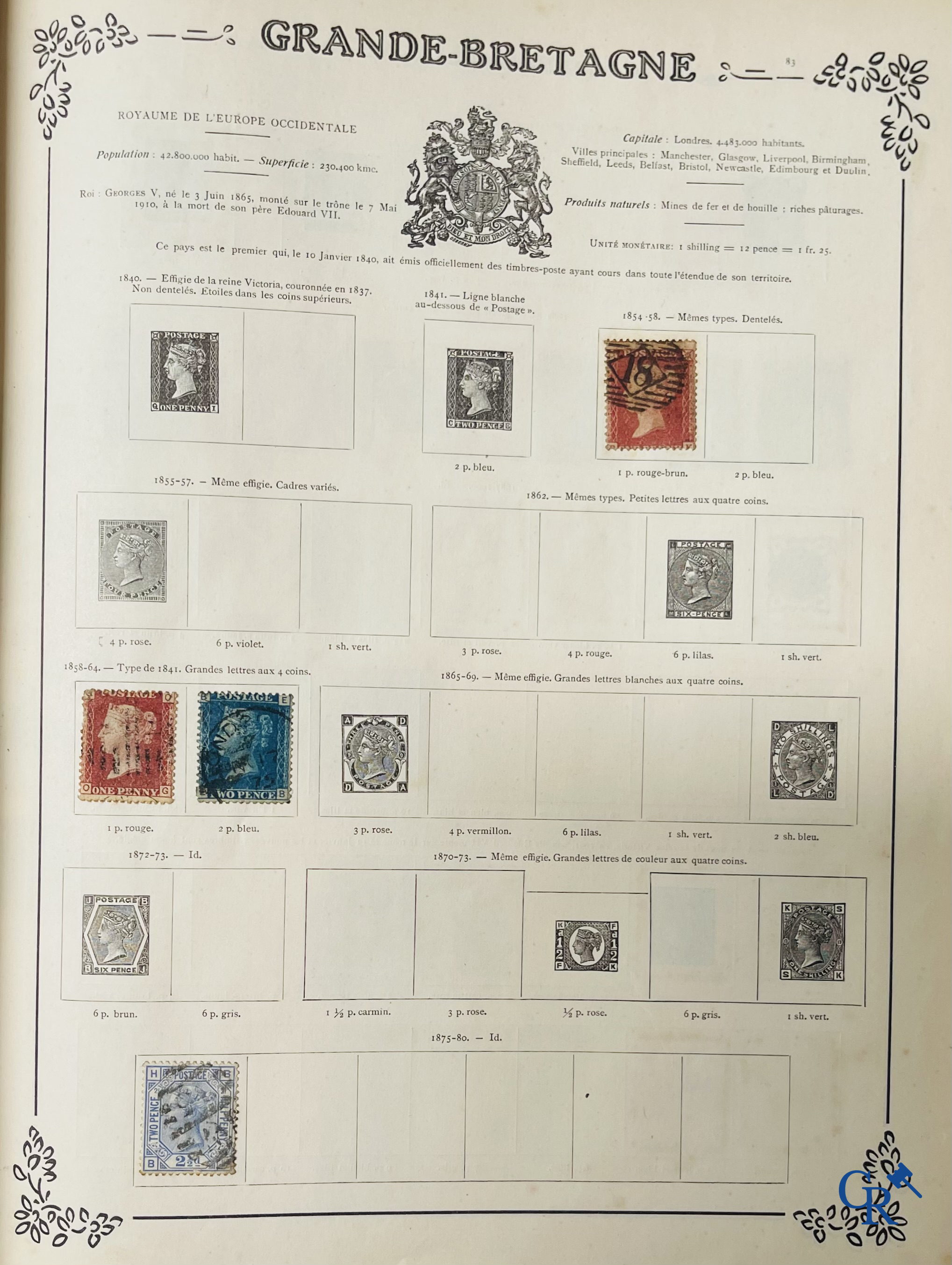 Philately. Yvert & Tellier. Album Historique & Géographique de Timbres-Poste des cinq Parties du Monde. 9ème Edition.