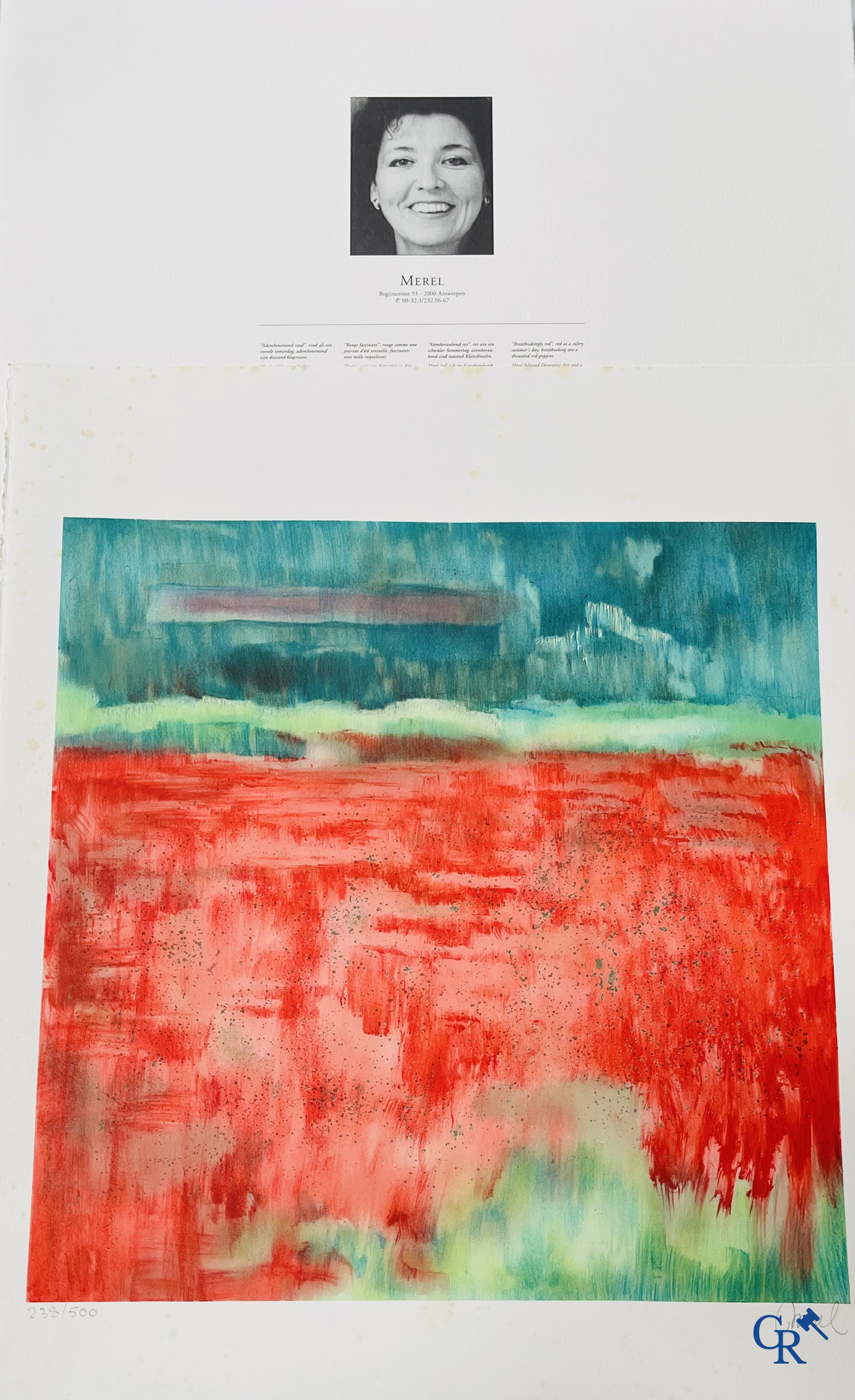 Flemish Art. Portfolio in canvas box with 10 lithographs. Signed and numbered 238/500.