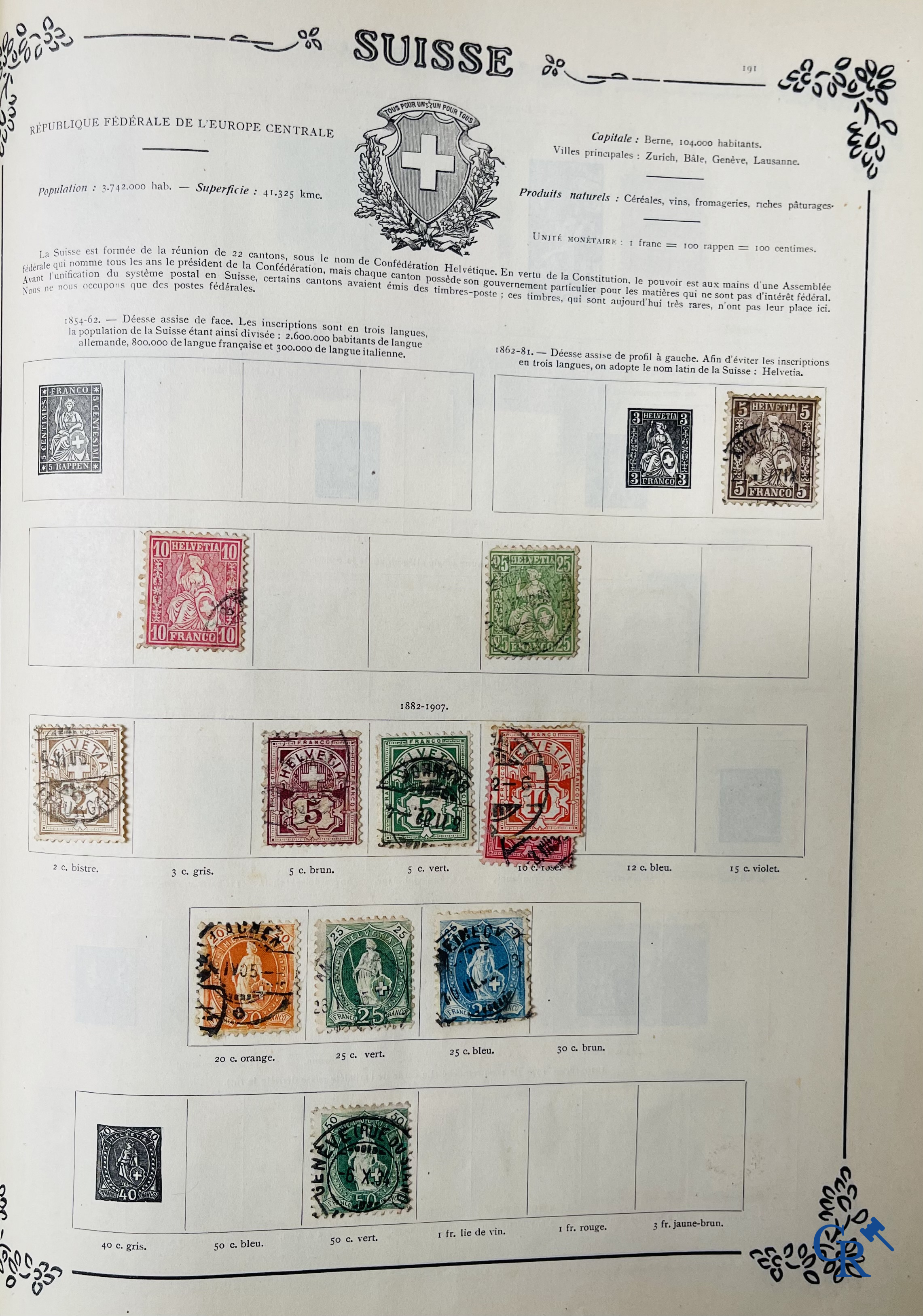 Philately. Yvert & Tellier. Album Historique & Géographique de Timbres-Poste des cinq Parties du Monde. 9ème Edition.