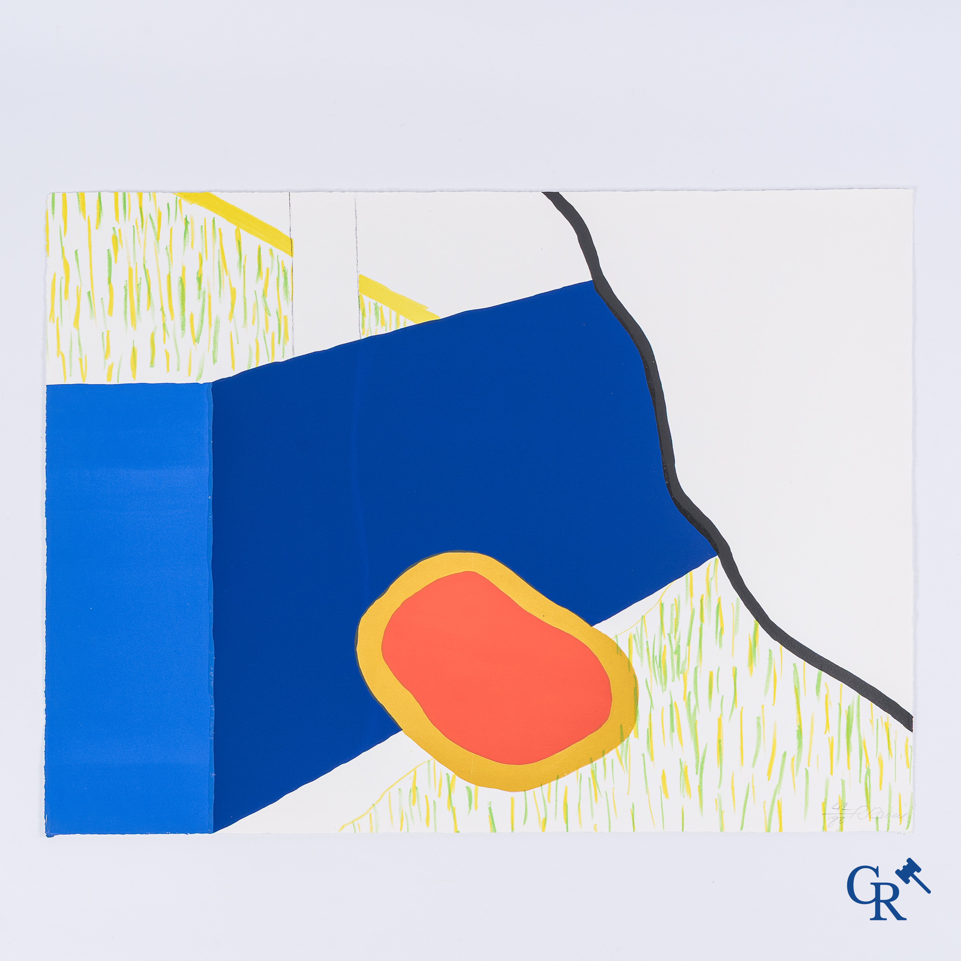 Roger Raveel (1921-2013) 18th work from the Genesis series. Colour lithography, 42/80.