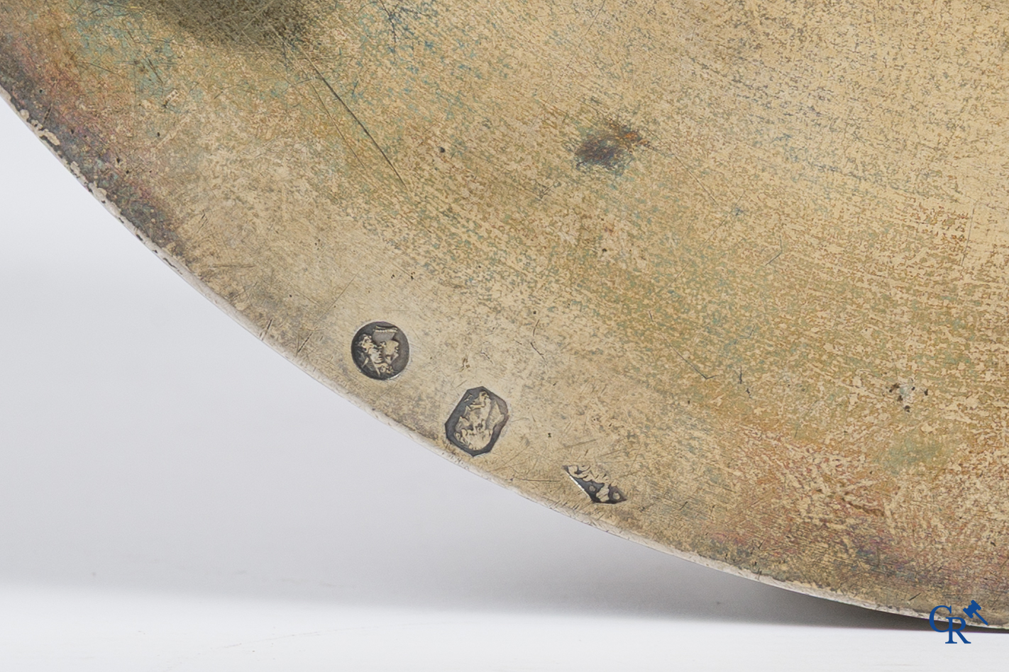 Religious objects. Paten in silver. Paris, poinçon vieillard, 1st grade and Cérès, great guarantee. 19th century.
