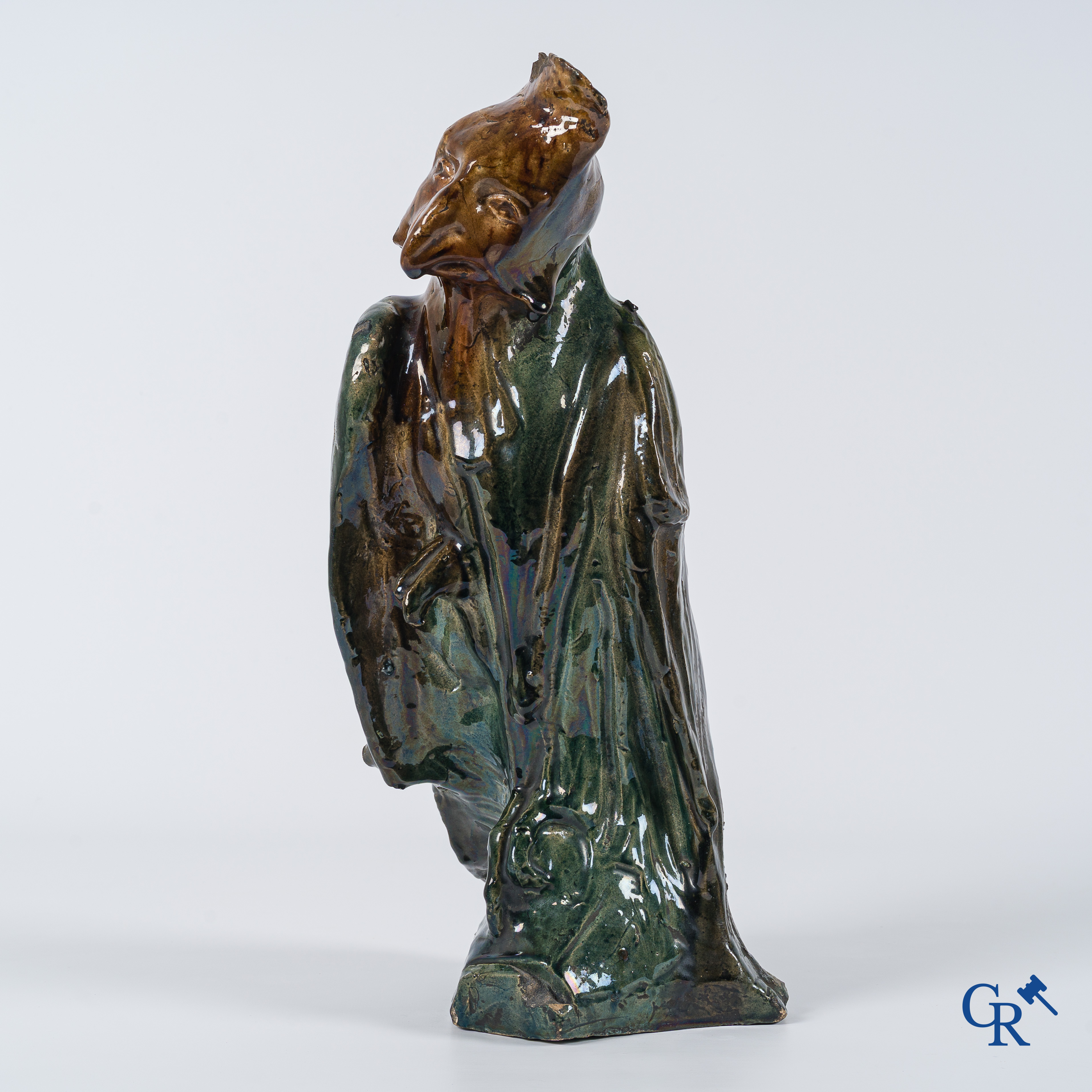 Flemish pottery. Arthur Craco for the studios of Fréderic Horta. Stamp of the studio F. Horta Gand. Circa 1900.