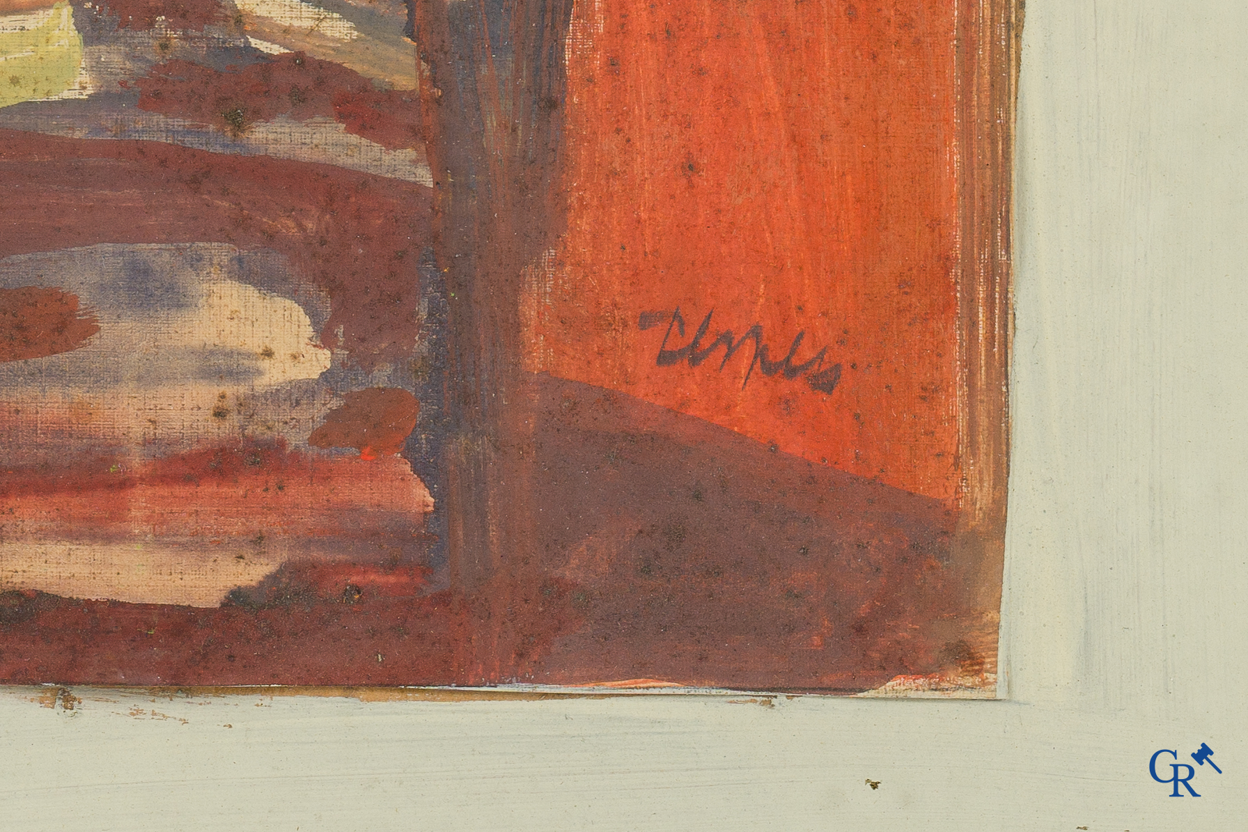 Floris Jespers (1889-1965) Congolese woman. Mixed media on paper. Signed lower right.