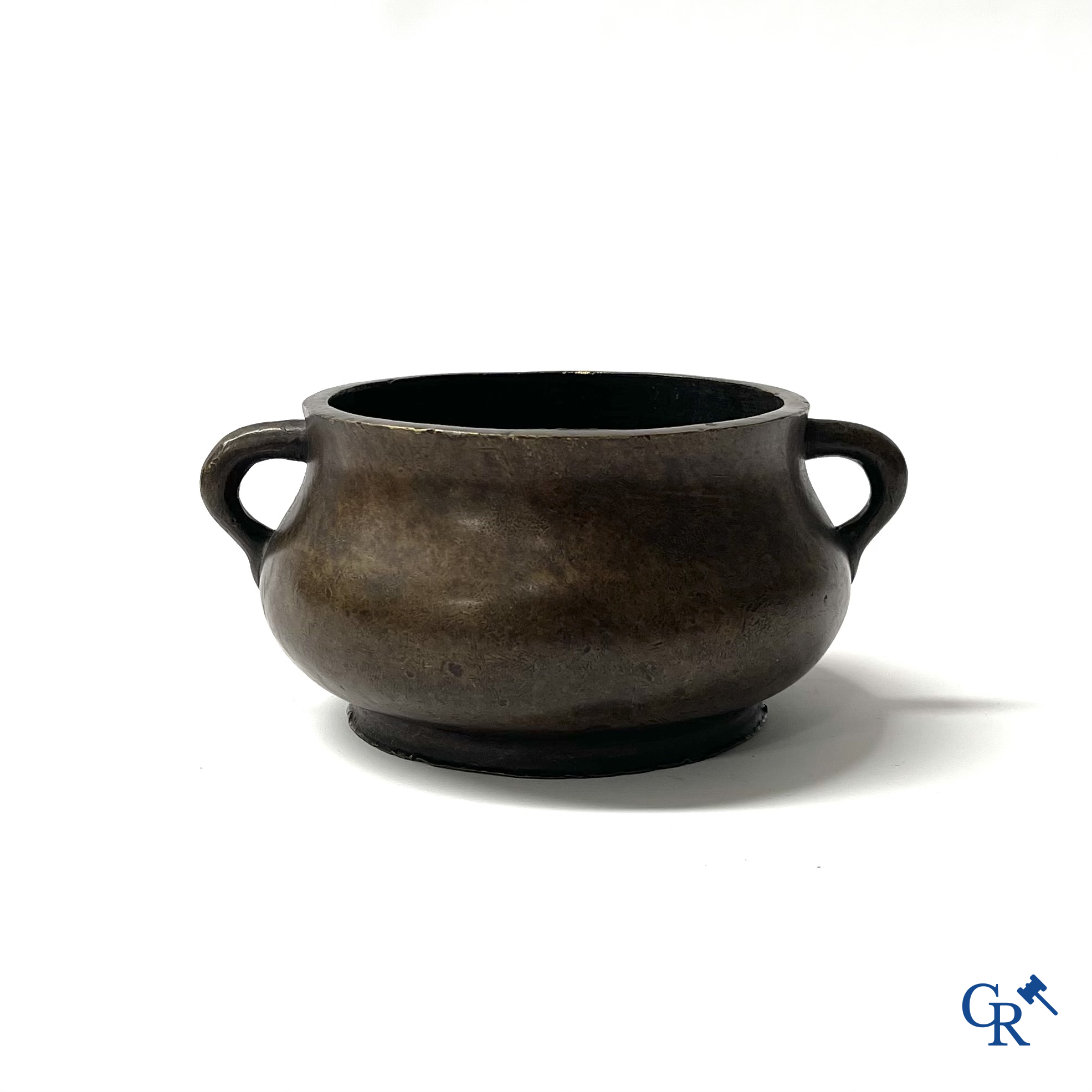Asian Art. A Chinese bronze incense burner. Marked.