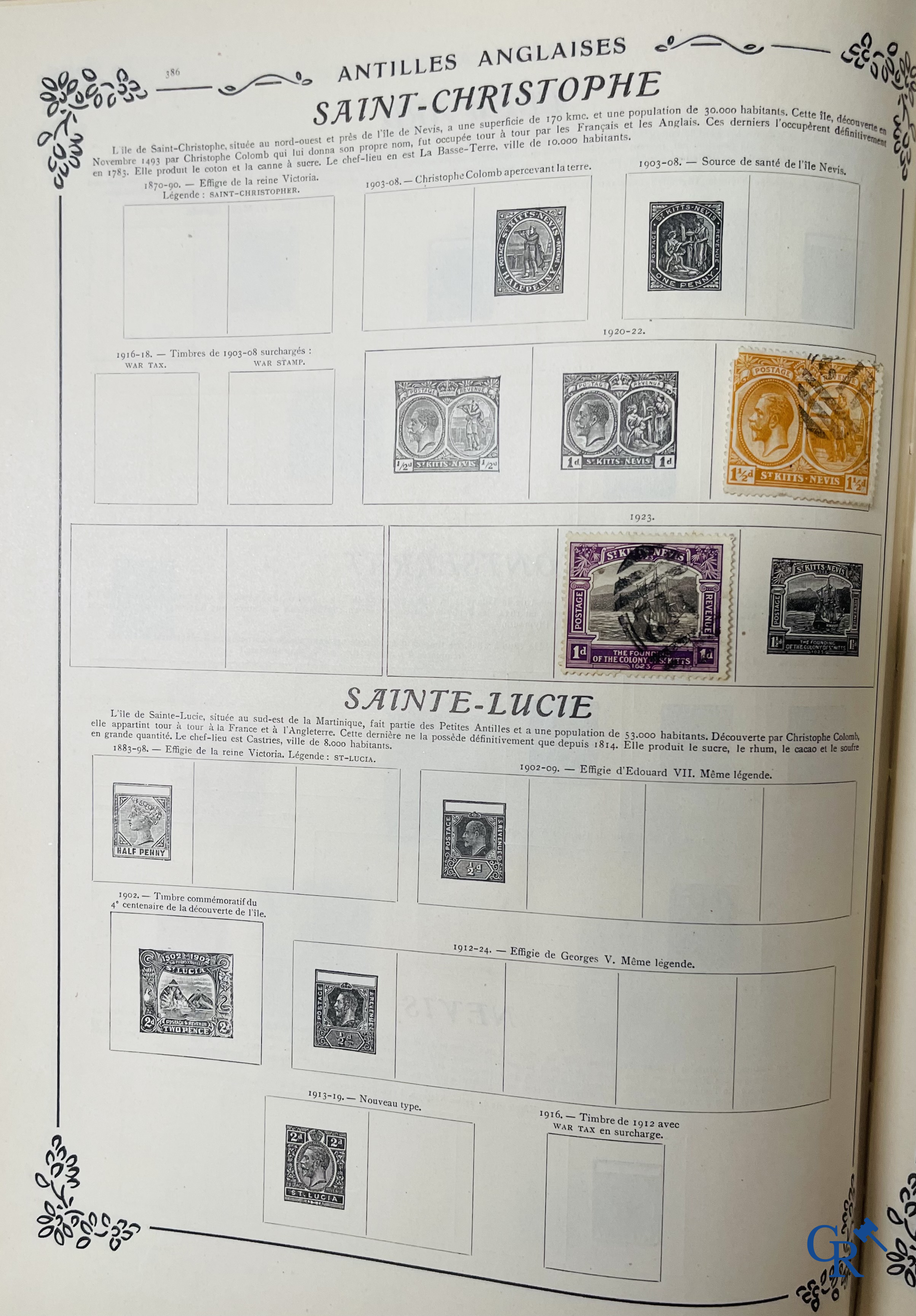 Philately. Yvert & Tellier. Album Historique & Géographique de Timbres-Poste des cinq Parties du Monde. 9ème Edition.