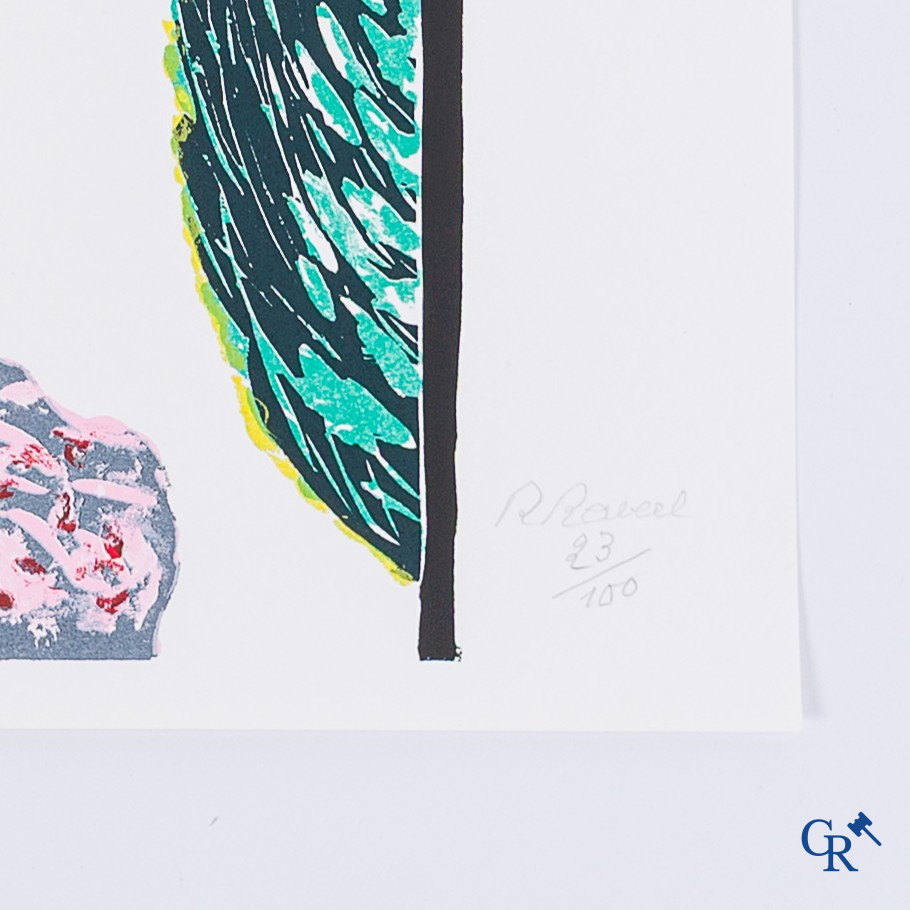 Roger Raveel (1921-2013) "A Théoule" Colour screen print. Signed and numbered 23/100.